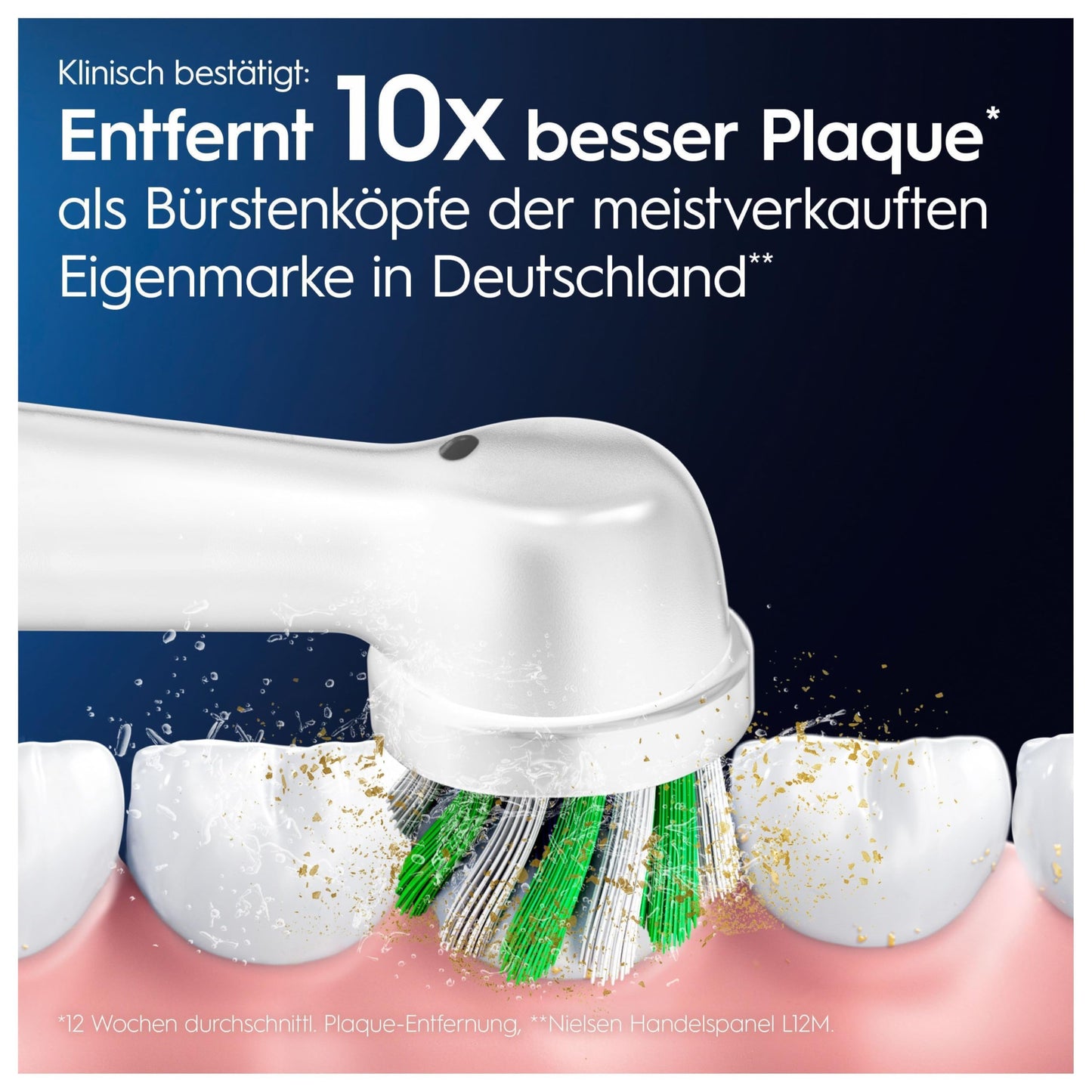 Oral-B Pro CrossAction Aufsteckbürsten für elektrische Zahnbürste, 6 Stück, überlegene Zahnreinigung mit innovativen X-förmigen Borsten, Original Oral-B Zahnbürstenaufsatz, Made in Germany