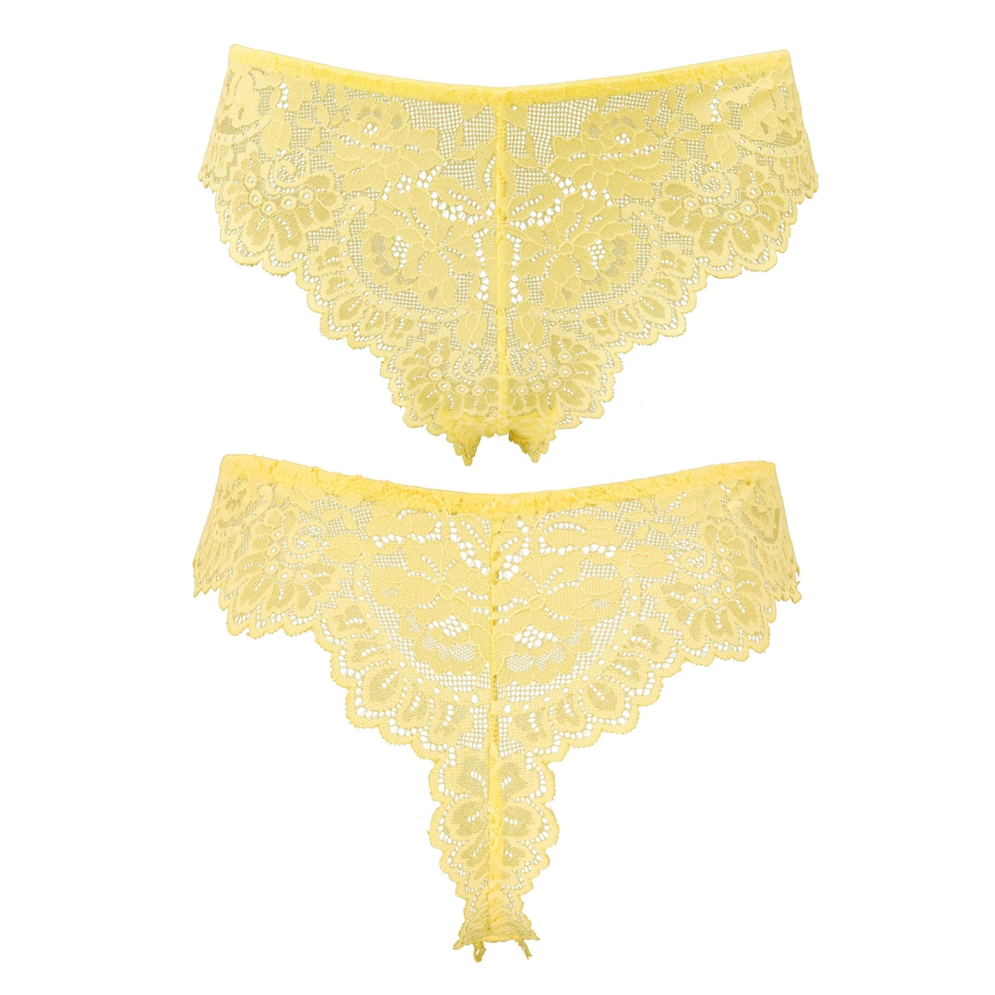 Curve Muse Women's Thong Hipster Underwear Sexy Comfortable - Pack of 2
