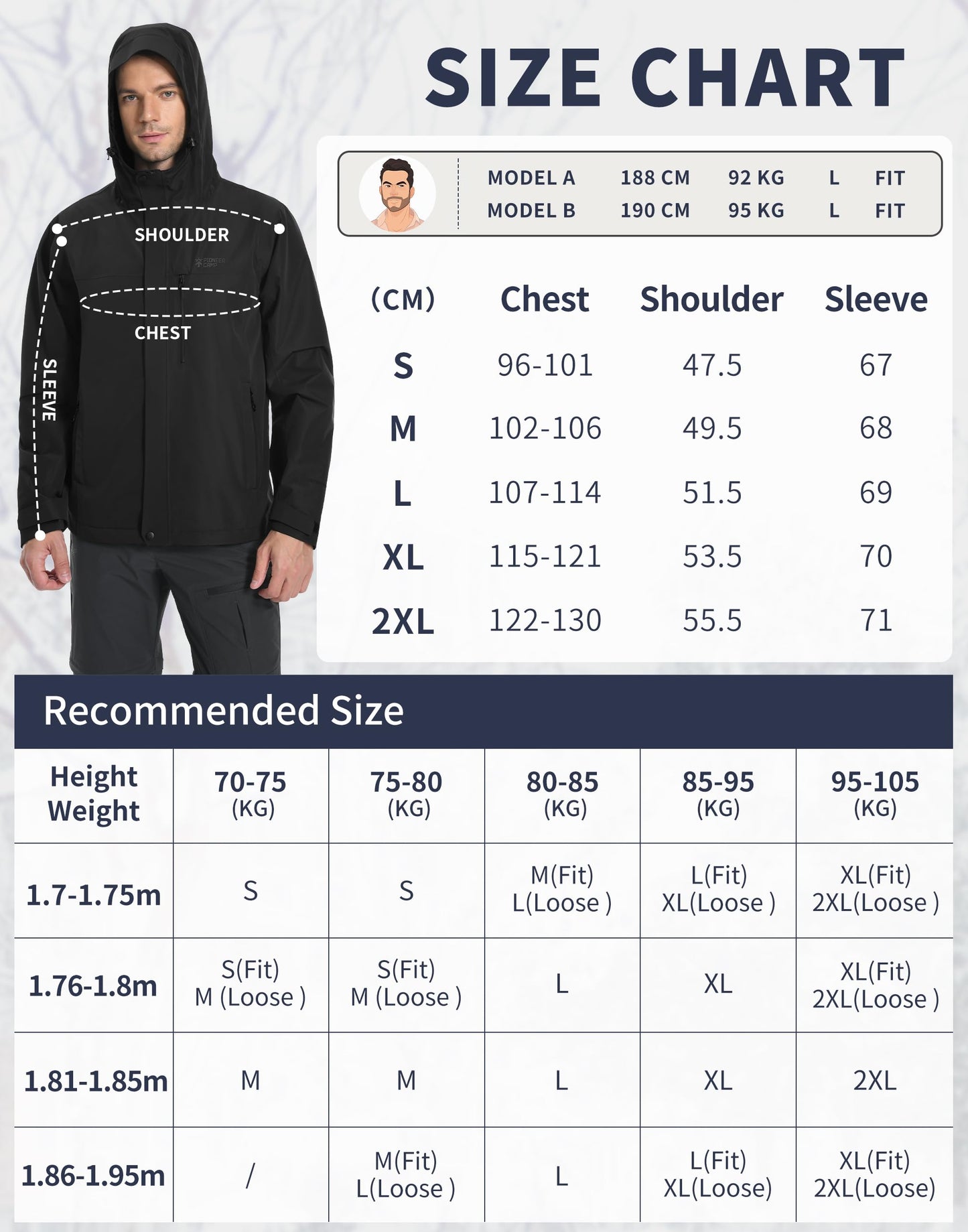 Pioneer Camp Men’s Waterproof Outdoor Jacket