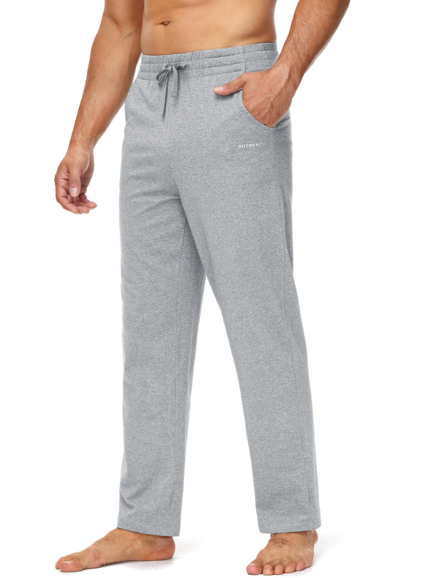 Butrends Men’s Cotton Joggers – Straight Leg Yoga & Training Pants