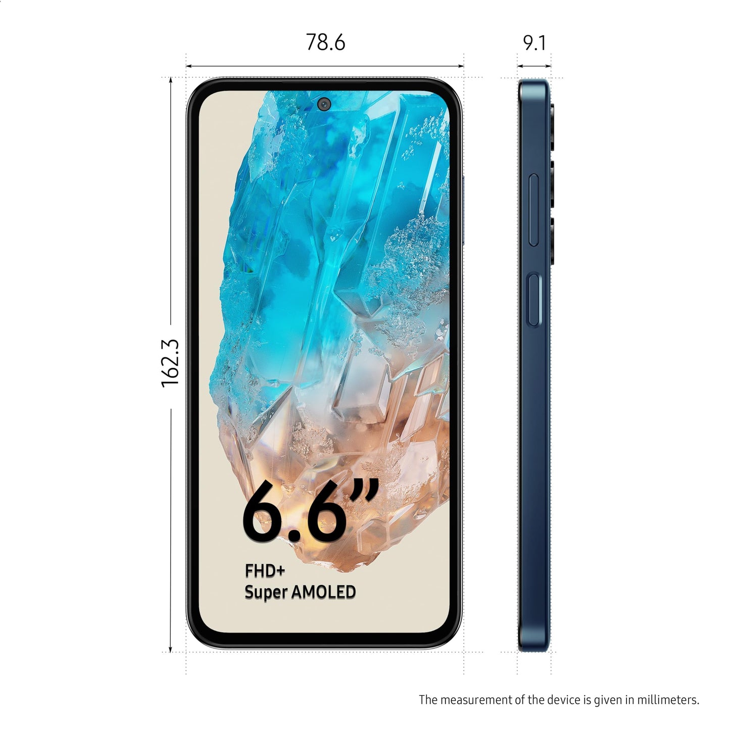 Samsung Galaxy M35 5G, 6.5" Display, 128GB, 6GB RAM, Dual-SIM - Dark Blue