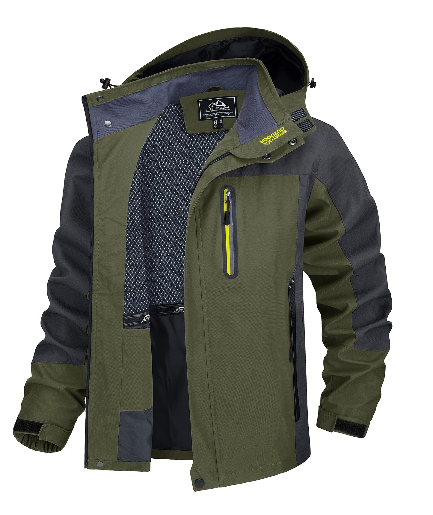 Men’s Outdoor Jacket – Lightweight Water-Resistant Hiking Coat