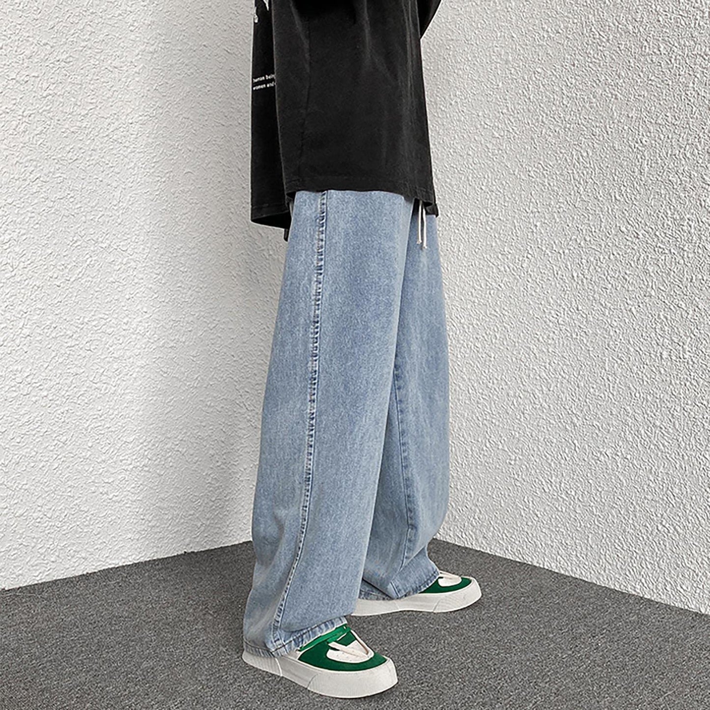 Men’s Baggy Y2K Vintage Jeans – Loose Fit Skateboard Streetwear Denim Pants