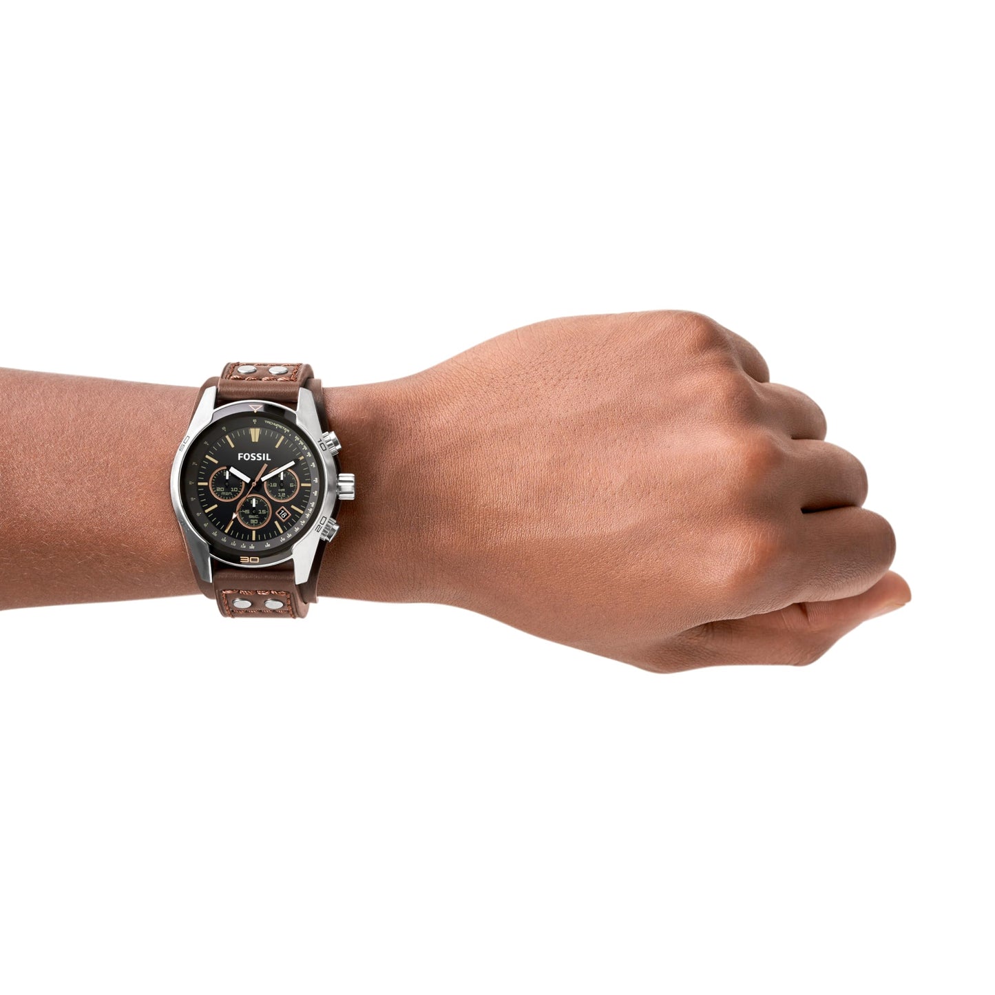 Fossil Coachman Uhr für Herren, Chronographenwerk mit Edelstahl- oder Lederarmband