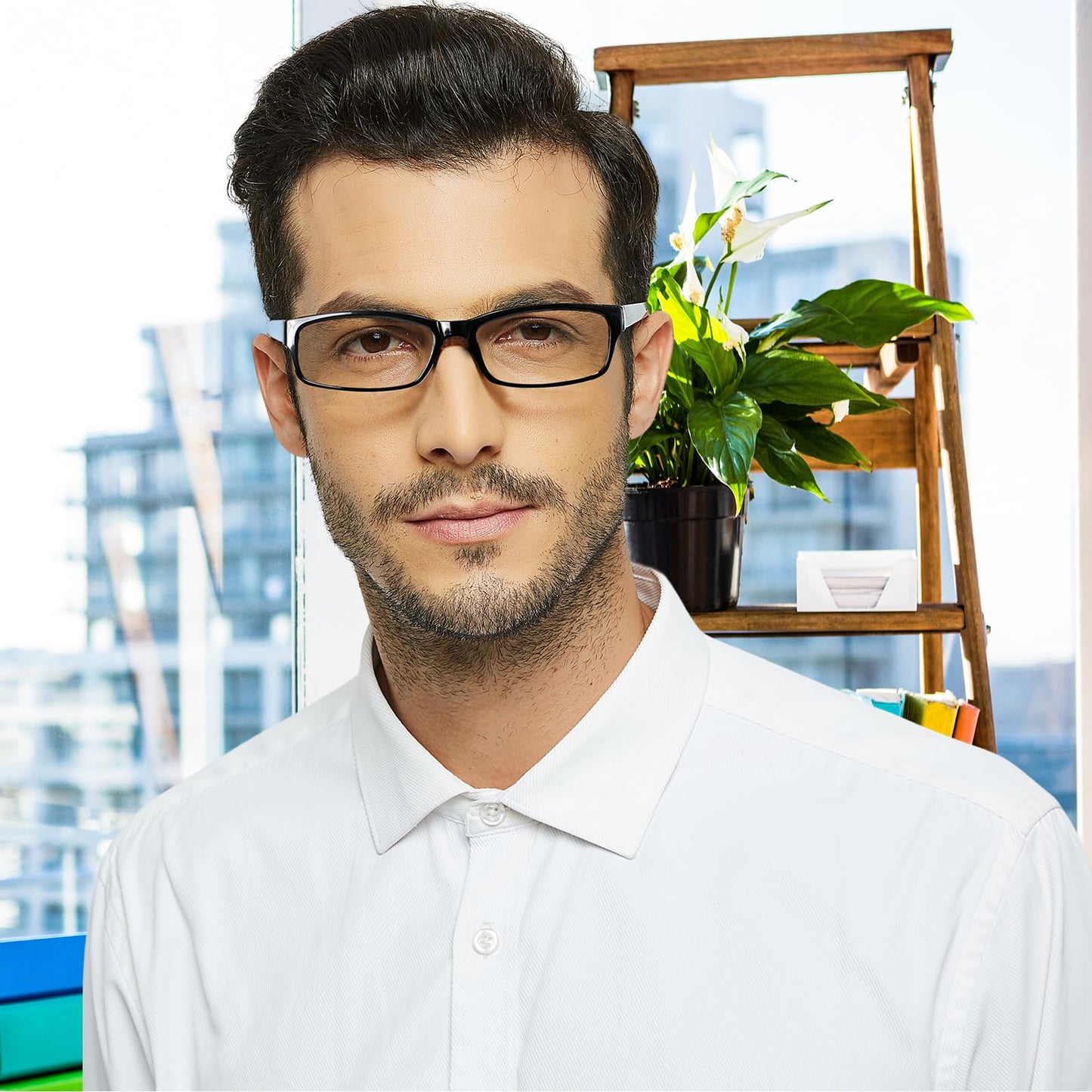 COJWIS Lesebrille 6 Pack herren und Damen Qualität Feder Scharnier Blaulichtfilter Leser Brille(6 Farbe Mischen-1, 2.00)
