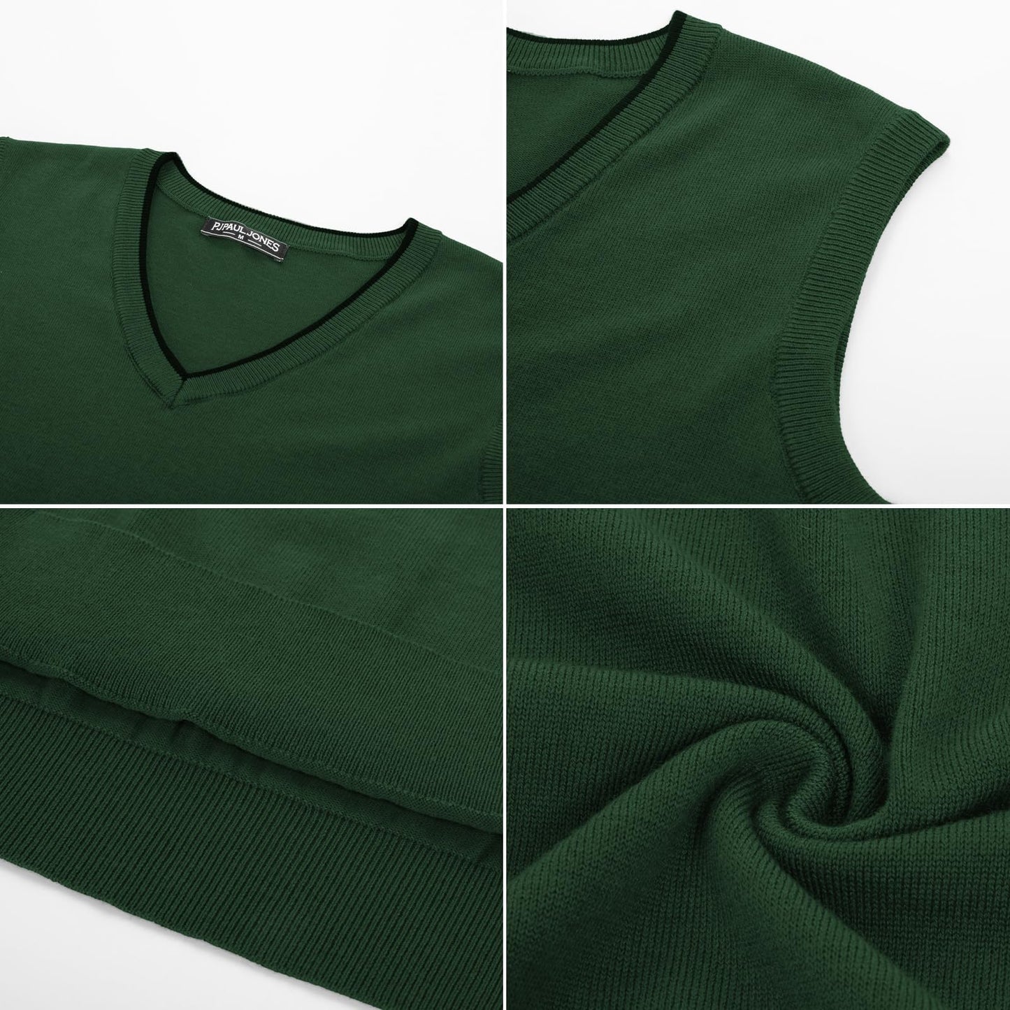 PJ PAUL JONES Men’s Sweater Vest – Wool Blend V-Neck Pullover