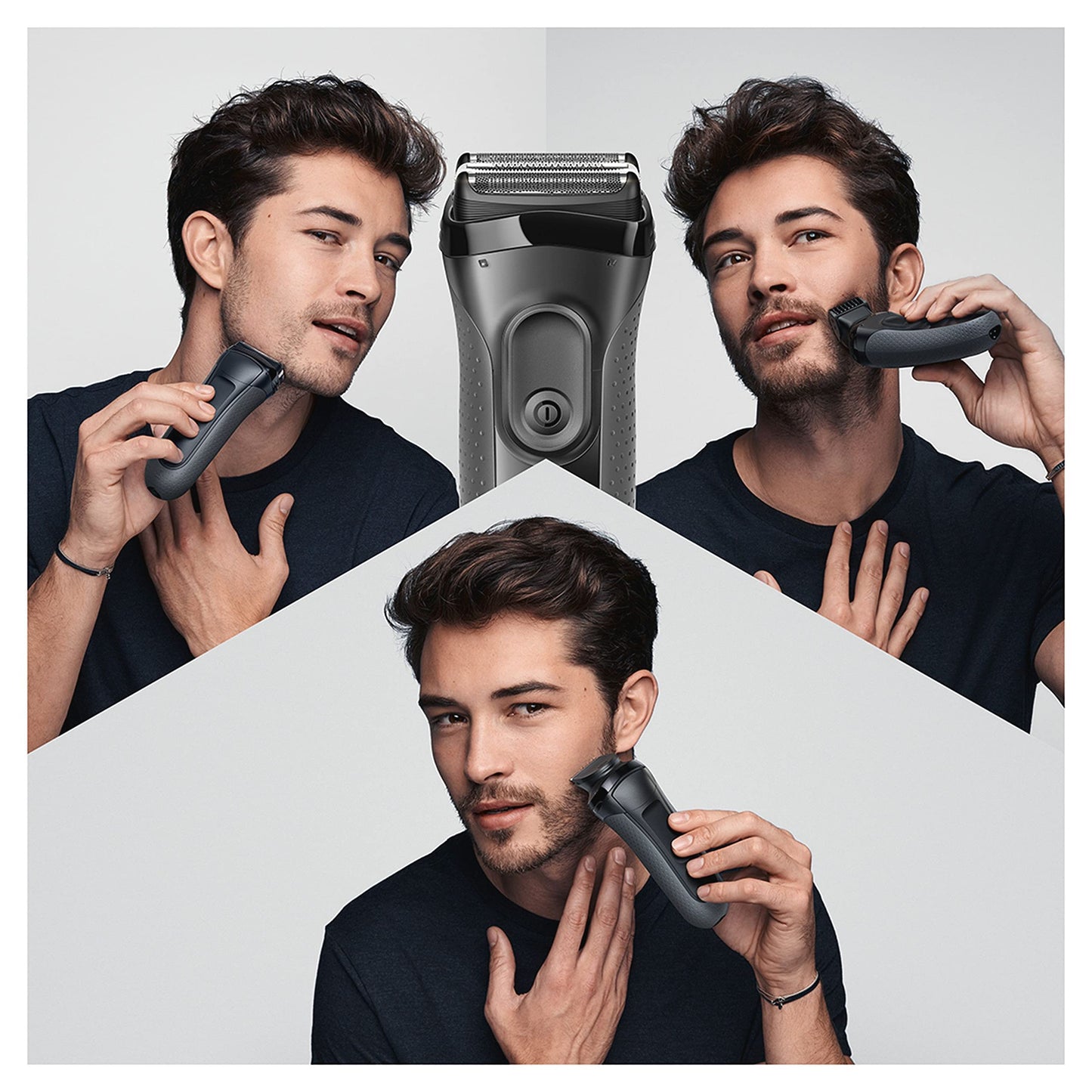 Braun Series 3 ProSkin Elektrorasierer mit Präzisionstrimmer, Rasierer Herren Elektrisch, elektrischer Rasierer, Wet&Dry, rasierapparat, trockenrasierer, Made in Germany, 3040s, schwarz/blau