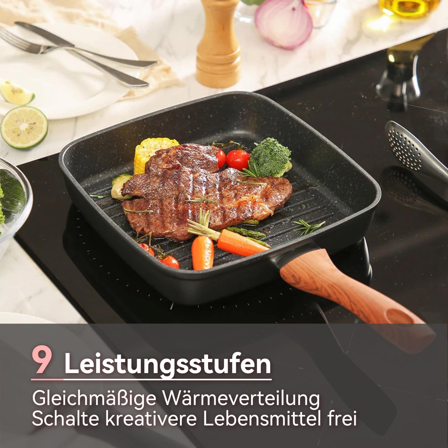 Hermitlux ceramic hob,Built-in 29 cm black glass ceramic electric hob,9 power levels,Sensor touch control, child lock, 1-99 minute timer,Suitable for all pots and pans