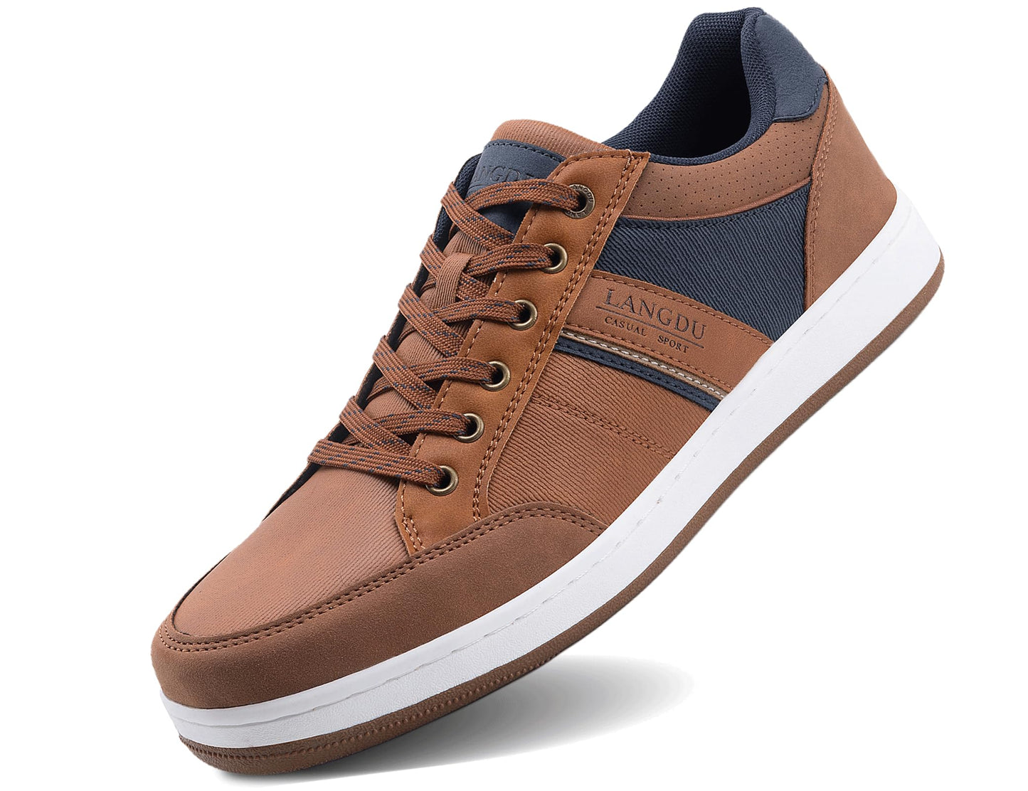 LANGDU Men’s Casual Sneakers – Lightweight Breathable Walking Sports Shoes