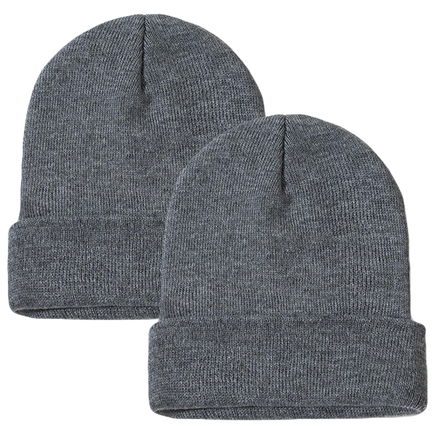 ZOORON 1&2 Pack Beanie for Men Women Slouchy Beanie Hats Winter Knit Caps Soft Ski Hat Unisex