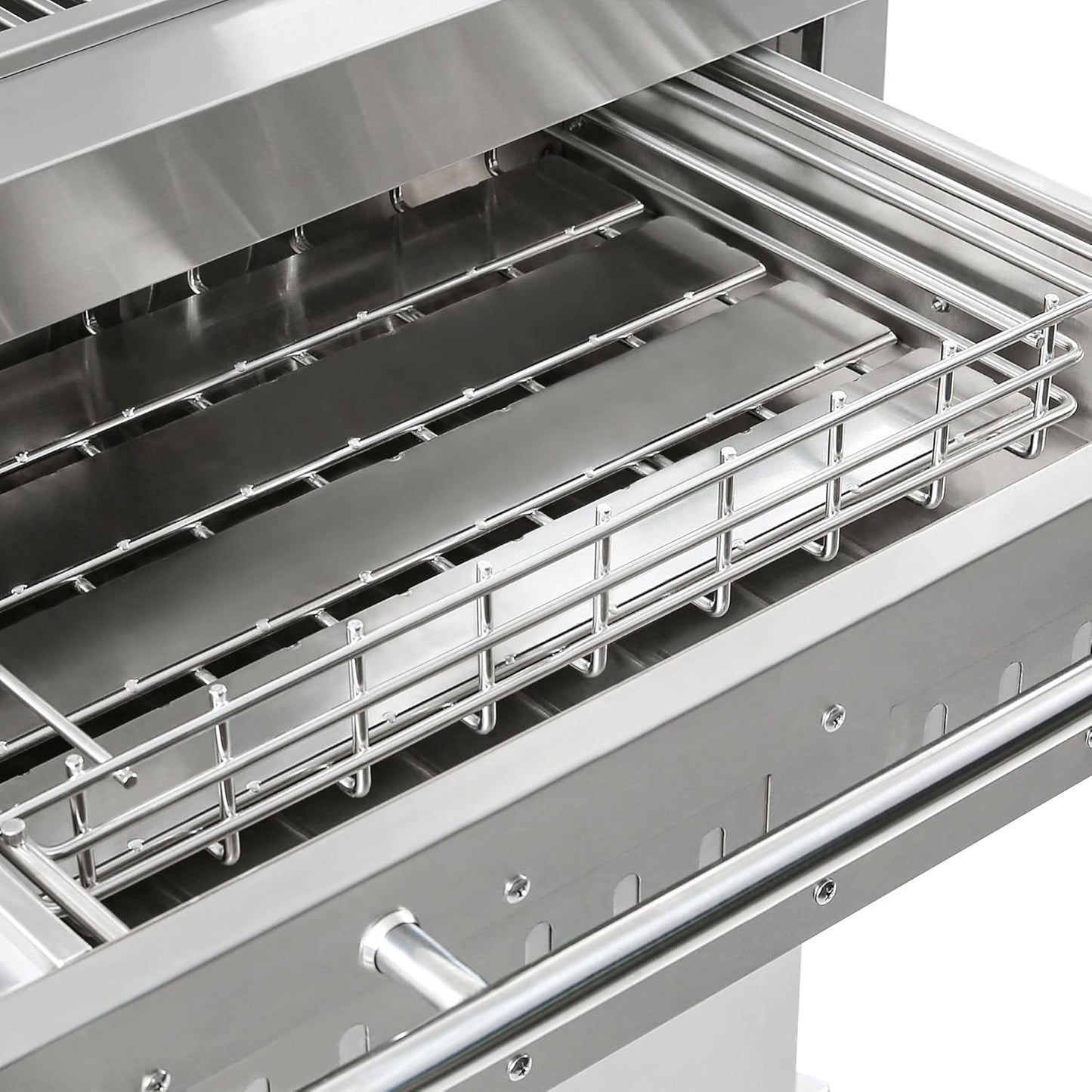 Mayer Barbecue BRENNA charcoal grill MKG-400 Premium, extension module for outdoor kitchens, V2A stainless steel, grill area 70 x 45 cm, 81 x 58 x 119.5 cm