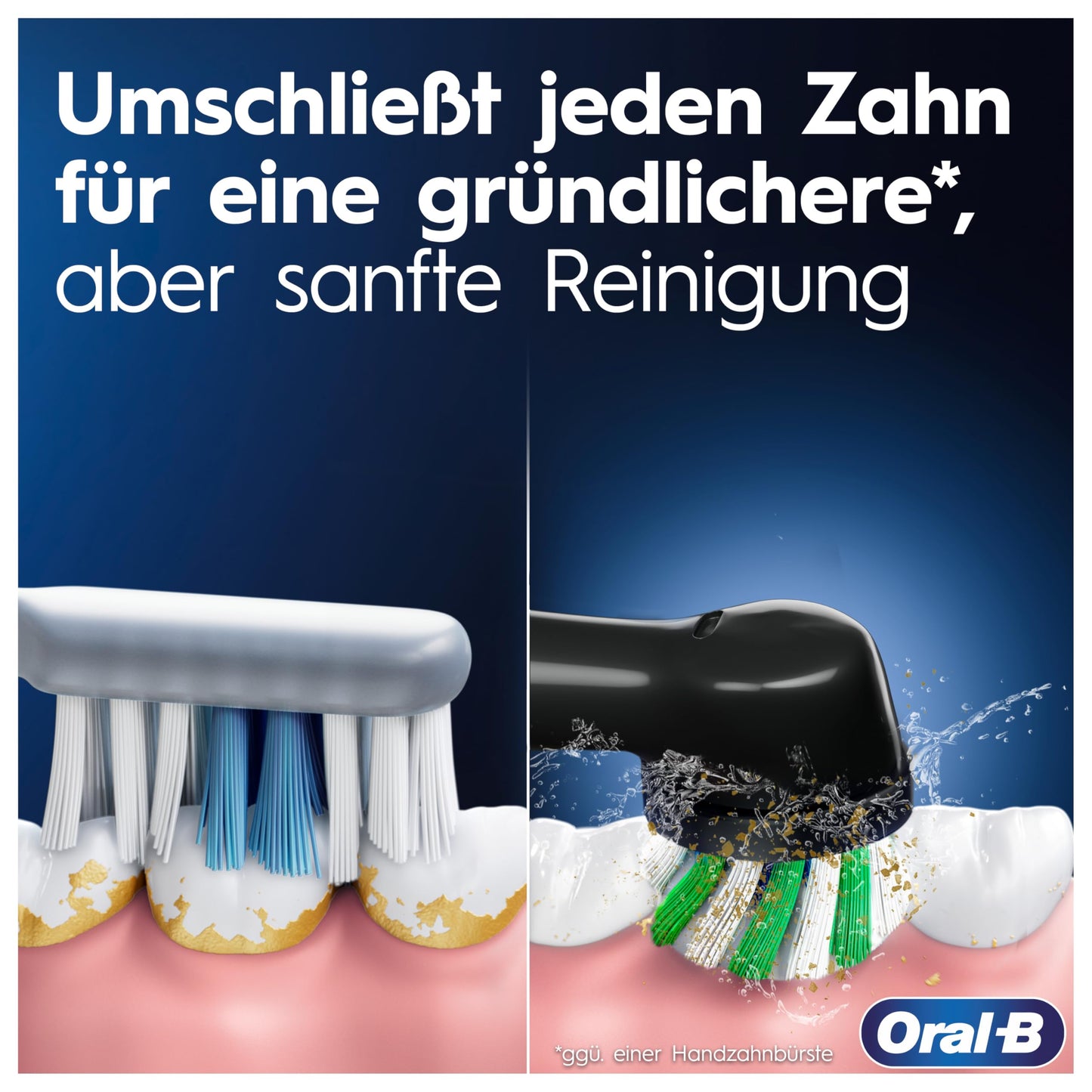 Oral-B Vitality Pro Elektrische Zahnbürste/Electric Toothbrush, 3 Putzmodi für Zahnpflege & Protect X Clean Zahnbürstenkopf, Geschenk Mann/Frau, Designed by Braun, schwarz, 1 stück (1er Pack)