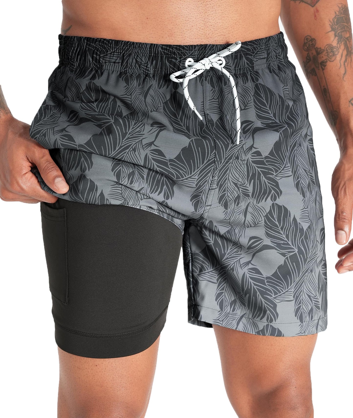 APTRO Men’s 2-in-1 Swim Shorts – Quick-Dry Board Shorts