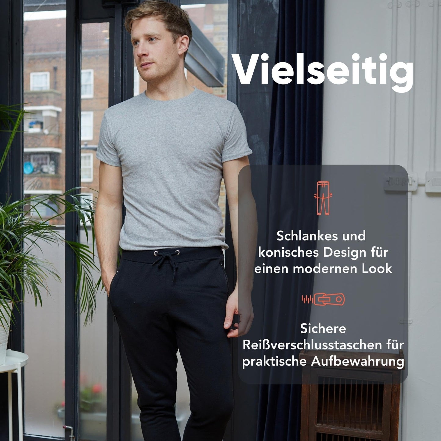 Men’s Slim Fit Joggers – Fleece-Lined Sweatpants