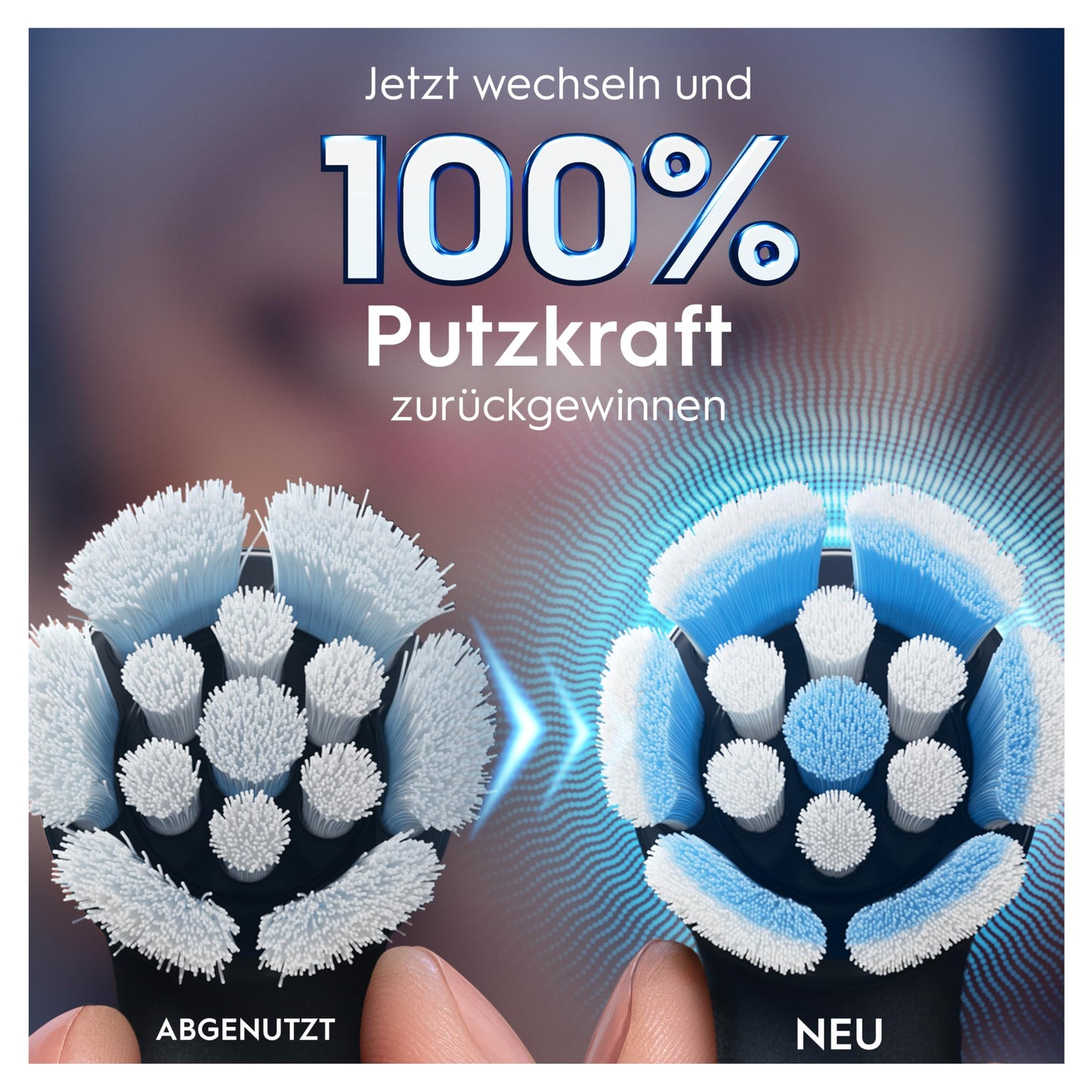 Oral-B iO Sanfte Reinigung, Original Aufsteckbürsten, geeignet für empfindliches Zahnfleisch, Schwarz, 8 Stück