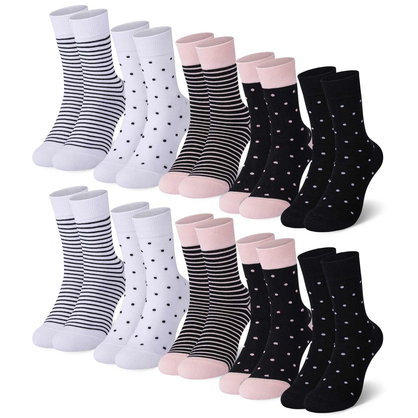 Falechay Women's Socks 10 Pairs – Colorful Cotton Sports Socks