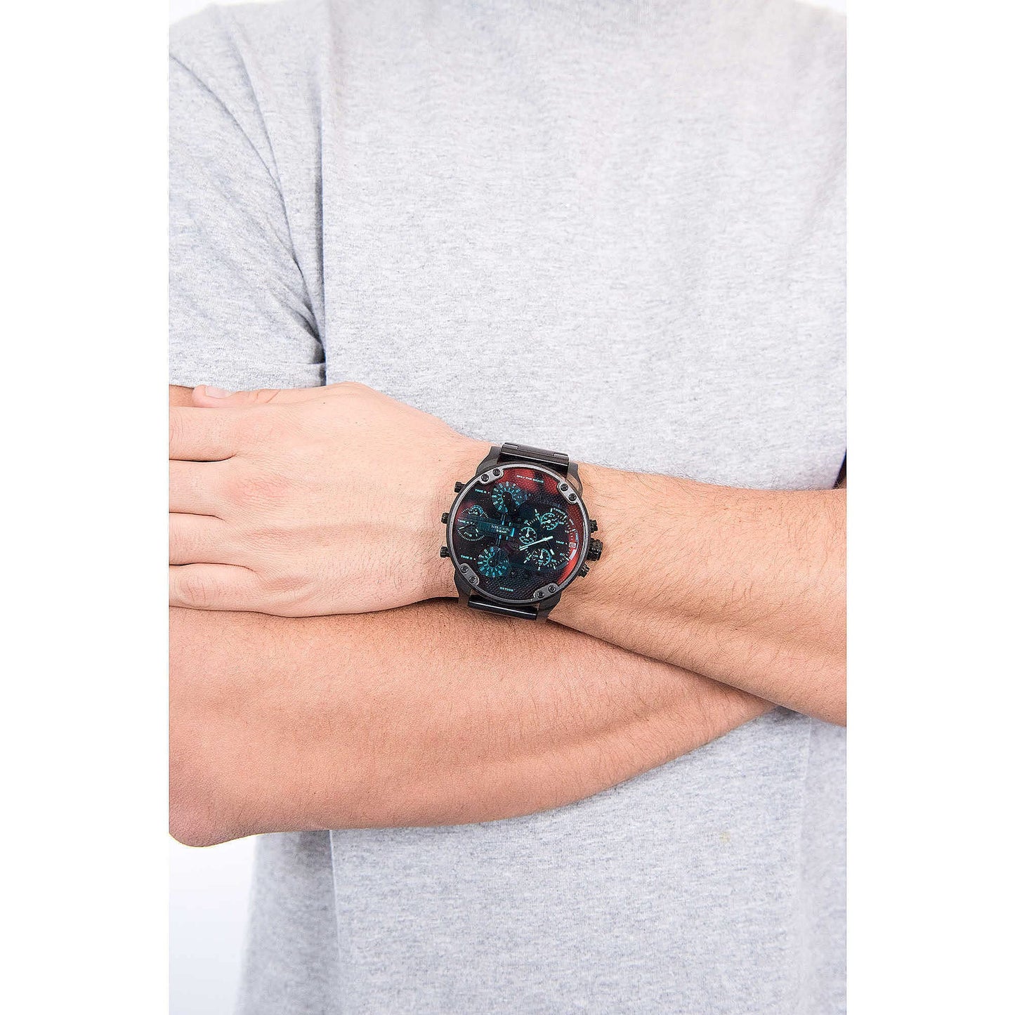 Diesel Mr. Daddy Men's Multifunctional Watch with Silicone, Stainless Steel or Leather Strap