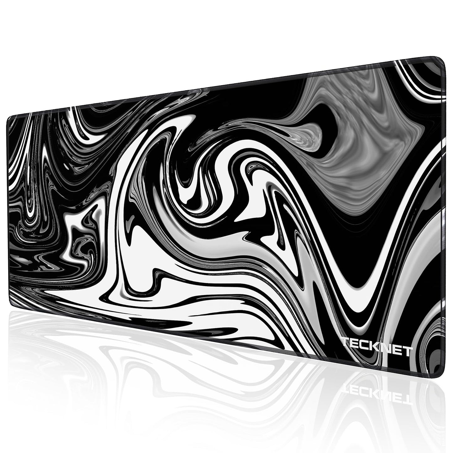 TECKNET Mauspad XXL Speed Gaming, 900x400 mm Schreibtischunterlage Schwarz, Gamer Mouse Pad, Wasserdicht mousepad, Spezielle Oberfläche Verbessert Präzision und Geschwindigkeit, rutschfeste Gummibasis