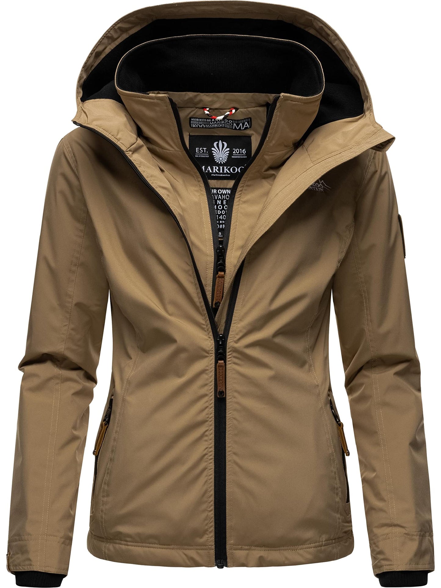 MARIKOO Women’s Fleece-Lined Windbreaker – Lightweight Outdoor Jacket