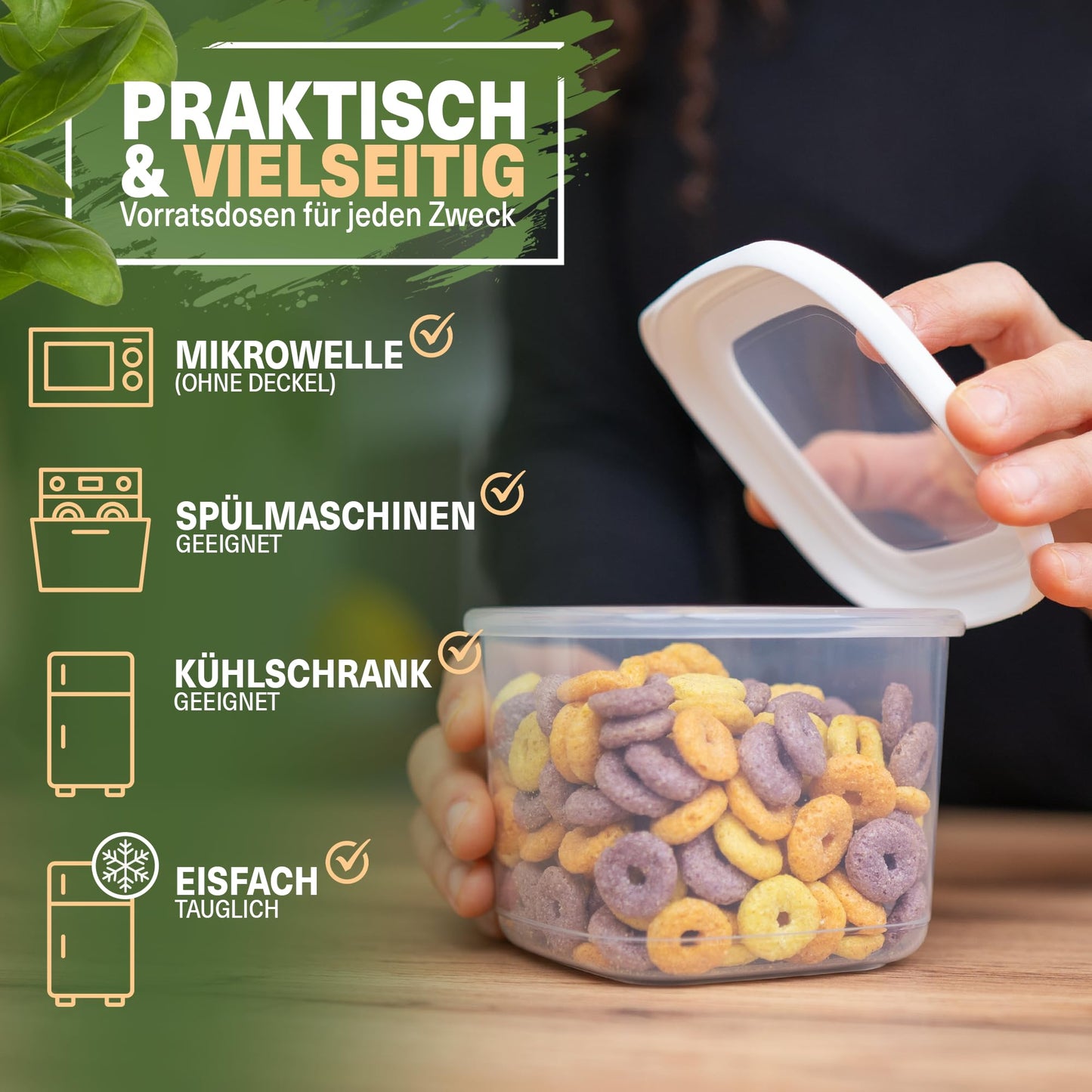 Viwares Vorratsdosen mit Deckel Luftdicht, 12er Vorratsbehälter Set BPA-Frei, Vorratsdose zur Müsli Mehl Aufbewahrung Küche, Praktische Organizer Küche, Frischhaltedosen für Lebensmittelaufbewahrung