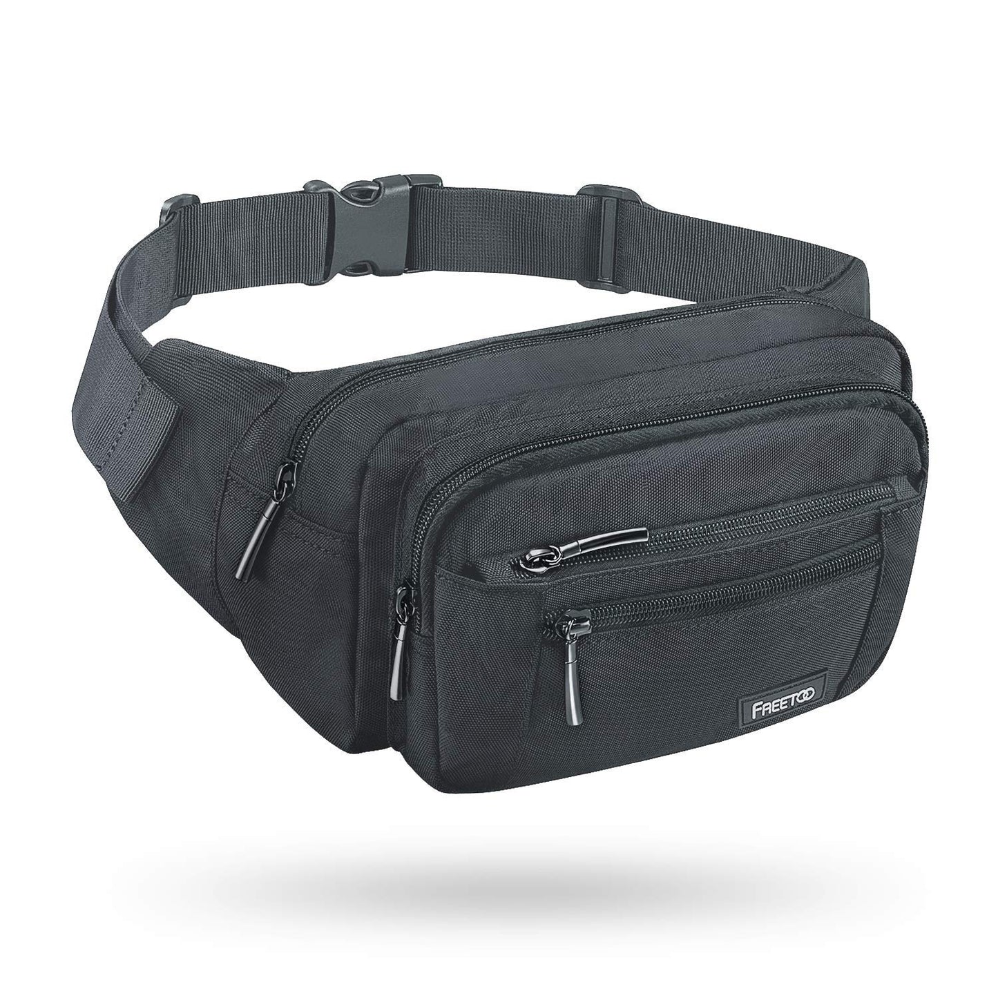 FREETOO Waist Bag – Waterproof Fanny Pack with 6 Zippered Pockets