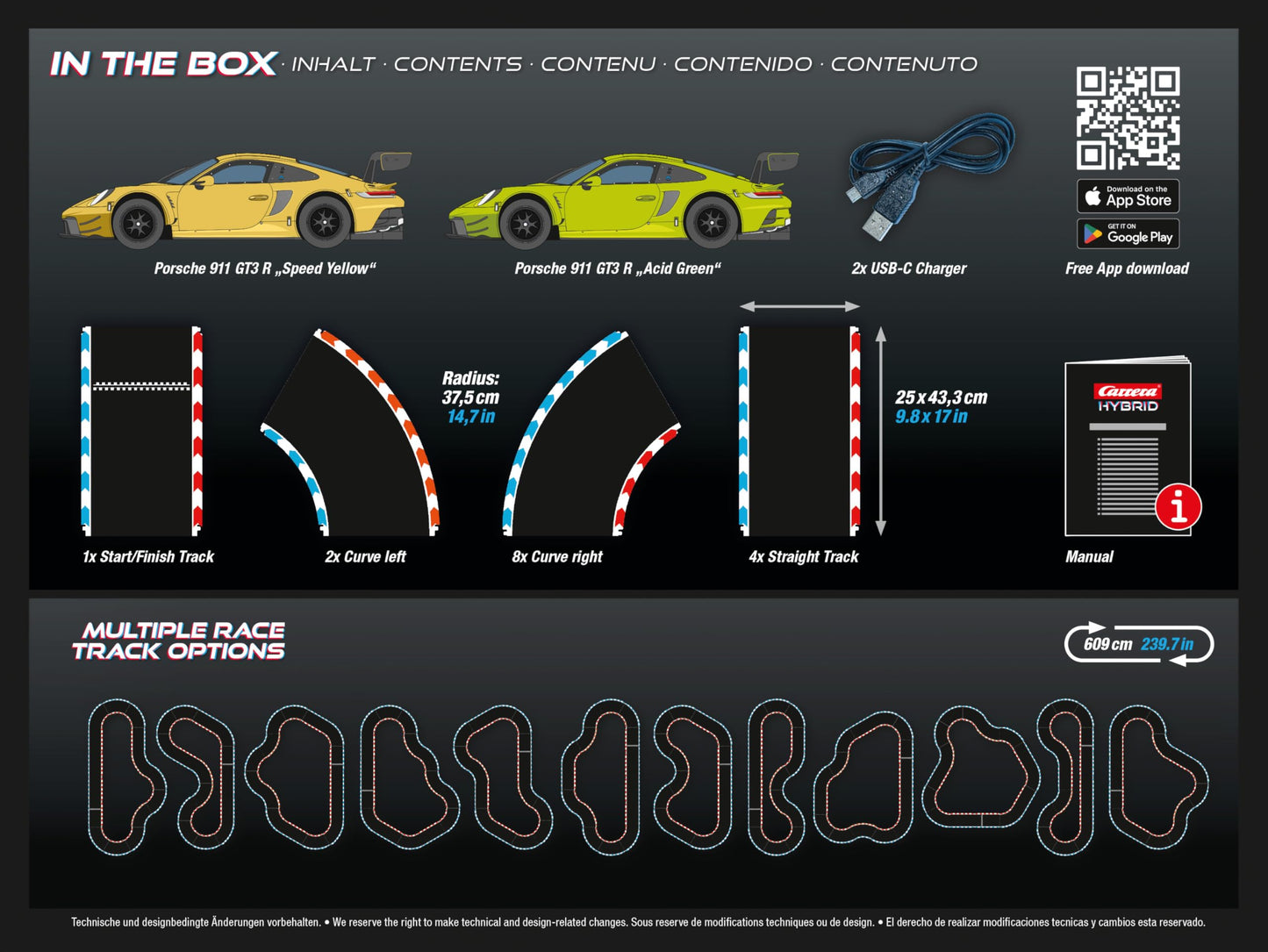 Carrera HYBRID Devil Drivers, Rennspaß der neuen Generation, Legendäre Rennboliden Porsche 911 GT3 R im Maßstab 1:50, Hybrid Technologie mit KIIUnterstützung, Steuerung per SmartphoneIApp