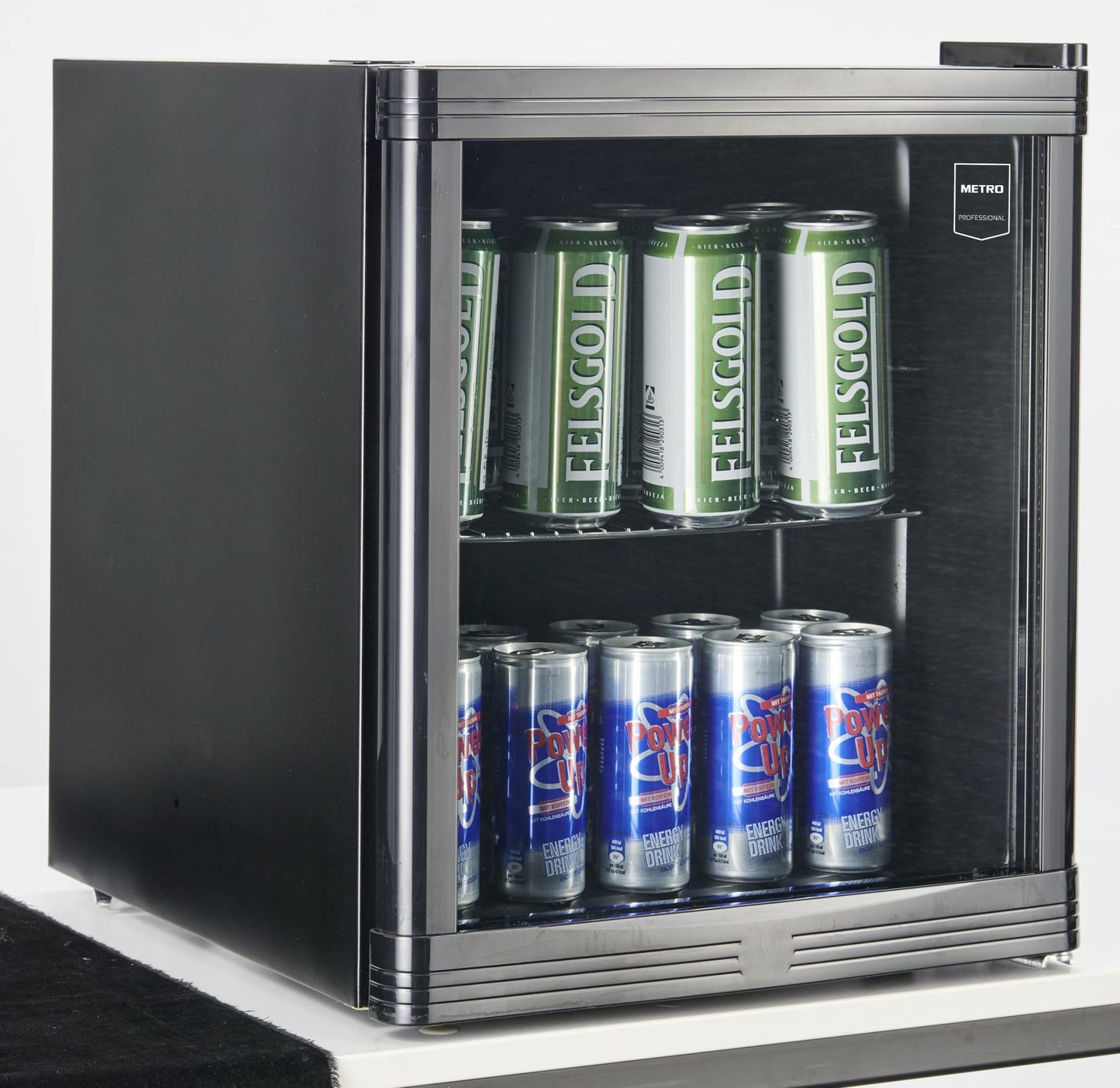 METRO Professional Minibar GPC1046, stainless steel/glass, 46 L, black