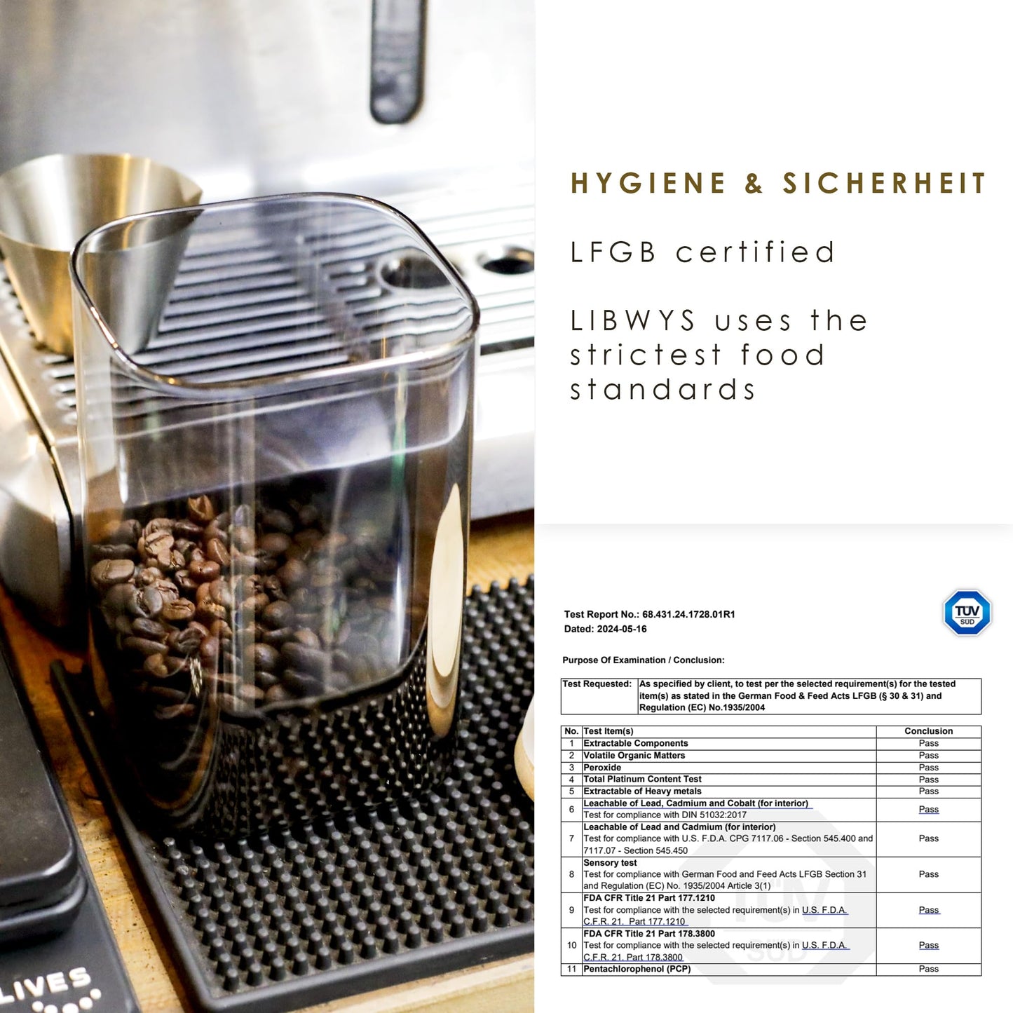 LIBWYS 12er Set Vorratsgläser mit Deckel Eckig Vorratsdose Glas - in 3 Größen: 720ml;1150 ml; 1580 ml - 12pcs Plus Edition