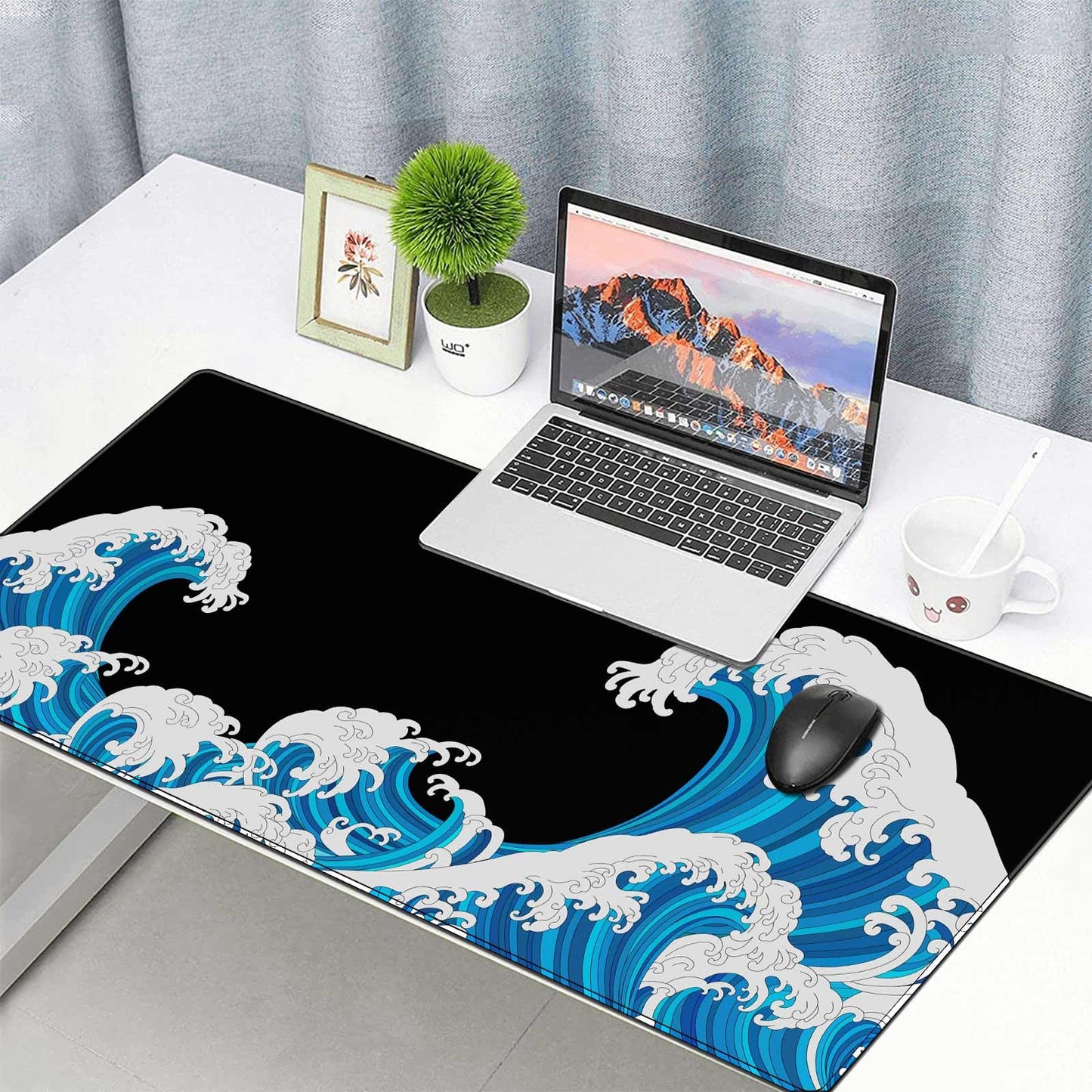 Anpollo Gaming Mouse Mat XXL 900 x 400 x 3 mm Non-Slip Desk Mat Table Mat Multifunctional Office Mouse Mat, Type 1