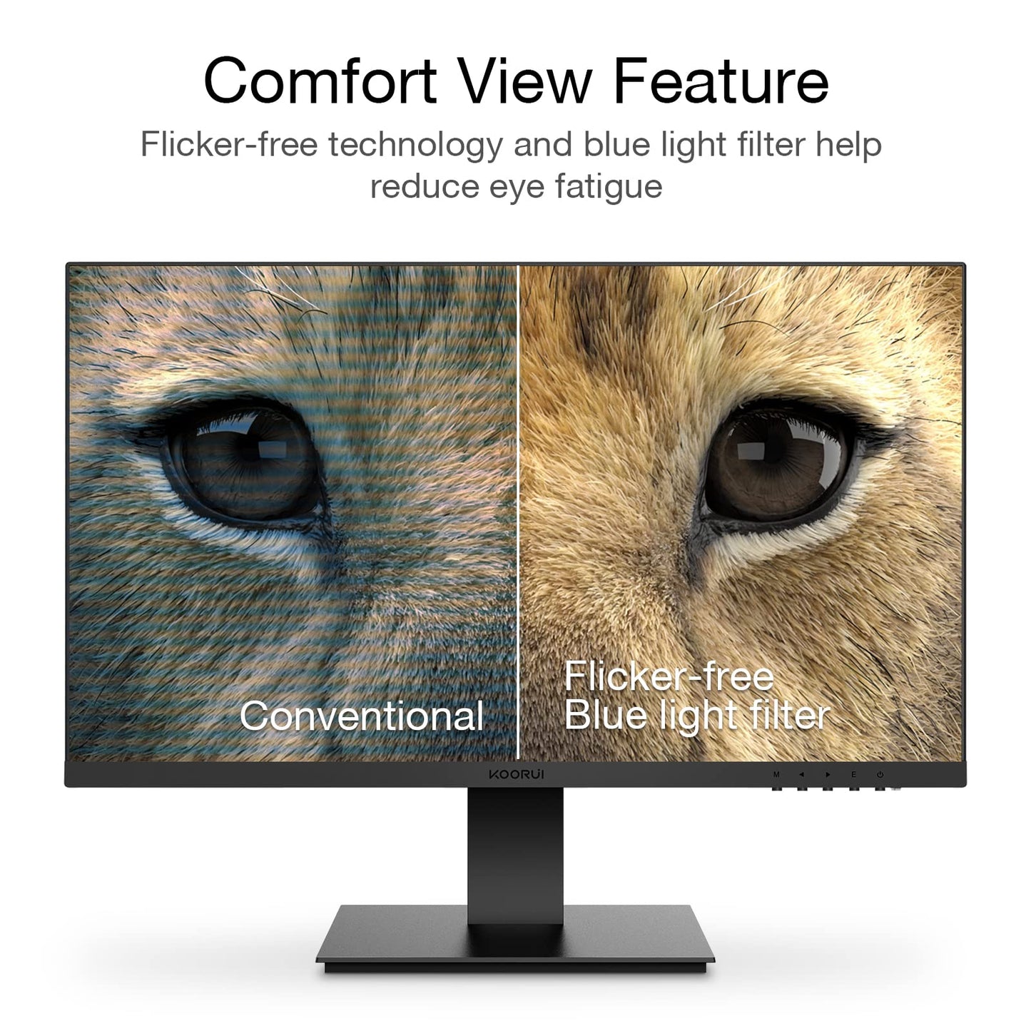 KOORUI Gaming Monitor 27 Zoll, 170Hz, IPS, 2K QHD(2560 x 1440p), HDR 400, 1ms, Adaptive Sync, DisplayPort, HDMI, 100% sRGB, Höhenverstellbar, Augenpflege, VESA 75x75