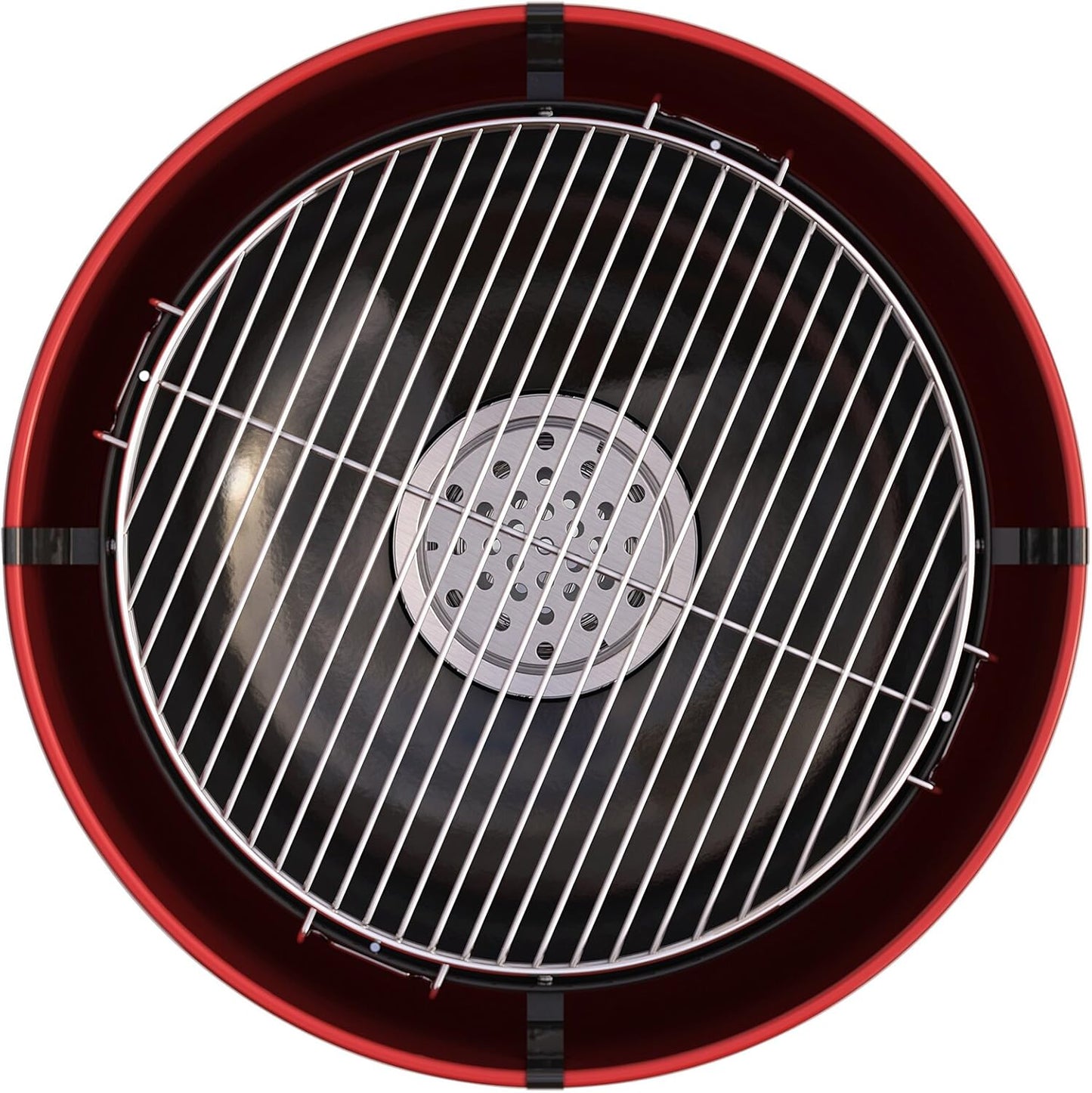 Edson Holzkohlegrill als Tonne rot, Durch. 47,5cm - Holzkohle Grill