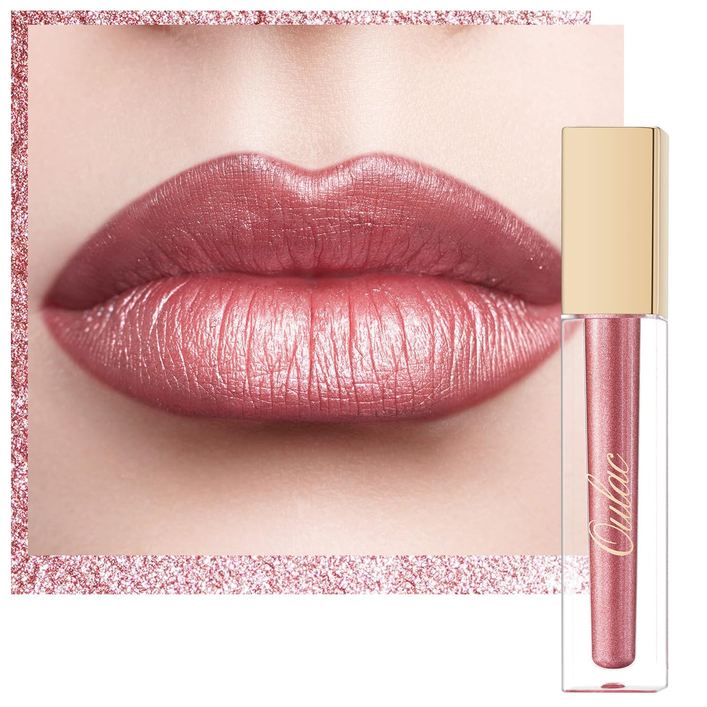 Oulac Metallic Glitter 2-in-1 Lipstick Eyeshadow Long-Lasting Waterproof High-Pigment