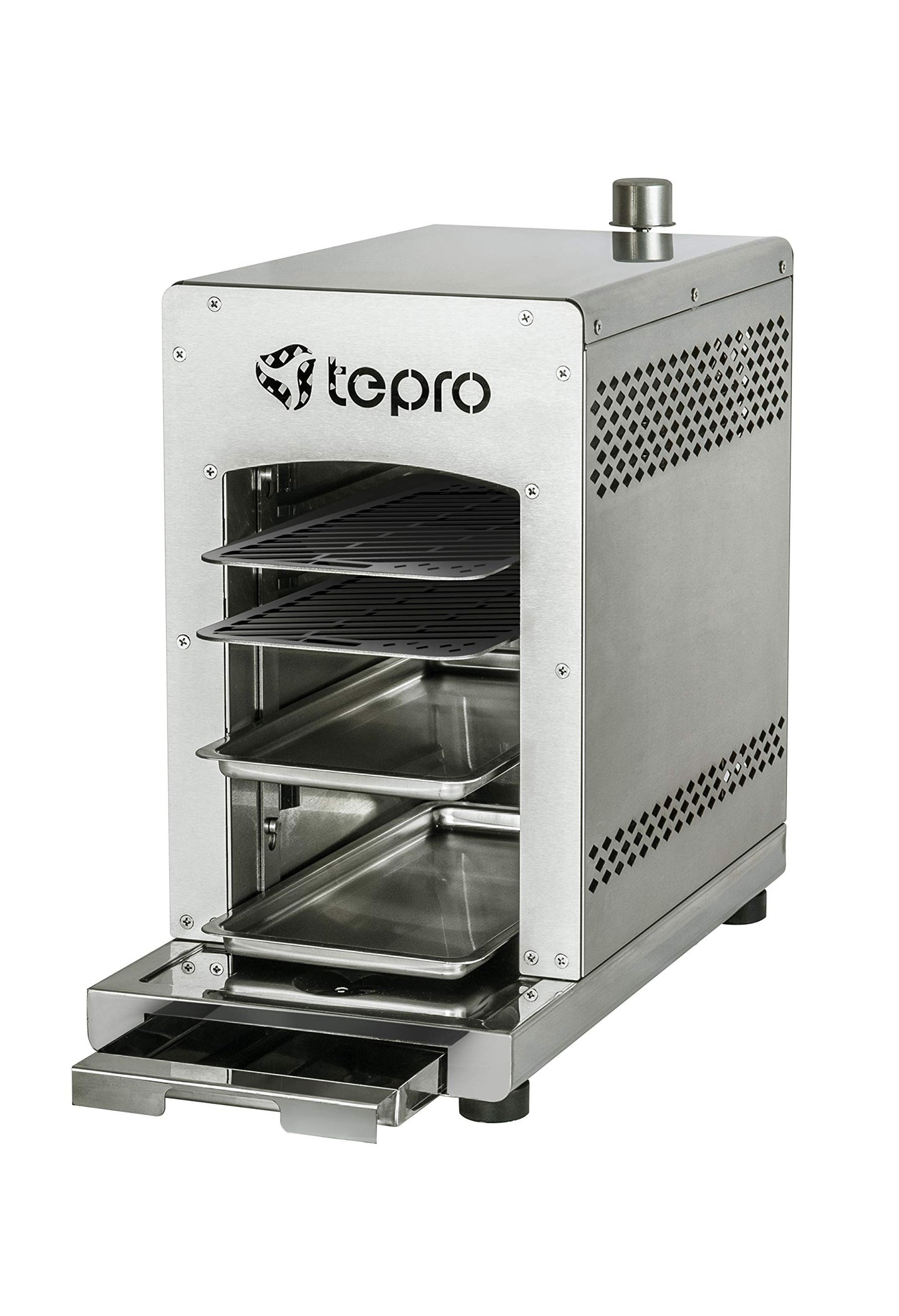 tepro steak grill Toronto, ceramic infrared burner with 3 kW power, 800 degrees gas, dimensions approx. 23 x 56 x 40.5 cm, silver