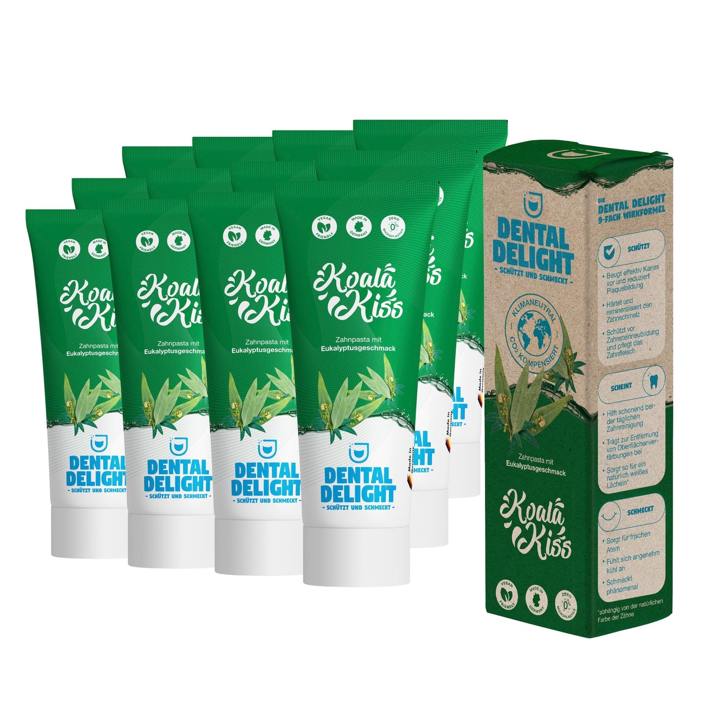 DENTAL DELIGHT Polar Punch Zahnpasta (TESTSIEGER), Vegane Zahnpasta mit Geschmack, Zahncreme (Minze, 4er Pack)