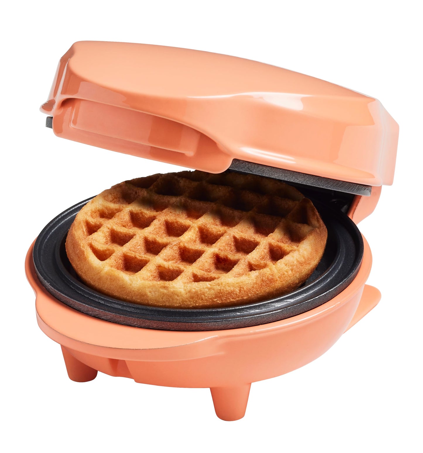 Bestron Mini-Waffeleisen für klassische Waffeln, kleiner Waffelmaker mit Antihaftbeschichtung, für Kindergeburtstage, Familienfeiern, Ostern oder Weihnachten, Retro Design, 550 Watt, Farbe: Rosa