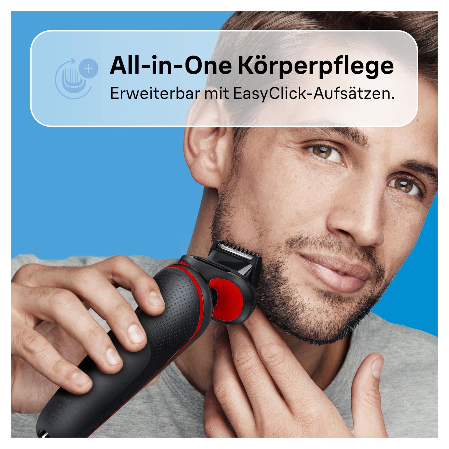 Braun Series 5 Elektrorasierer mit EasyClick Barttrimmer Aufsatz, Rasierer Herren Elektrisch Ladestation, EasyClean, Wet & Dry, rasierapparat, trockenrasierer, Made in Germany, 51-M4500cs, mintgrün