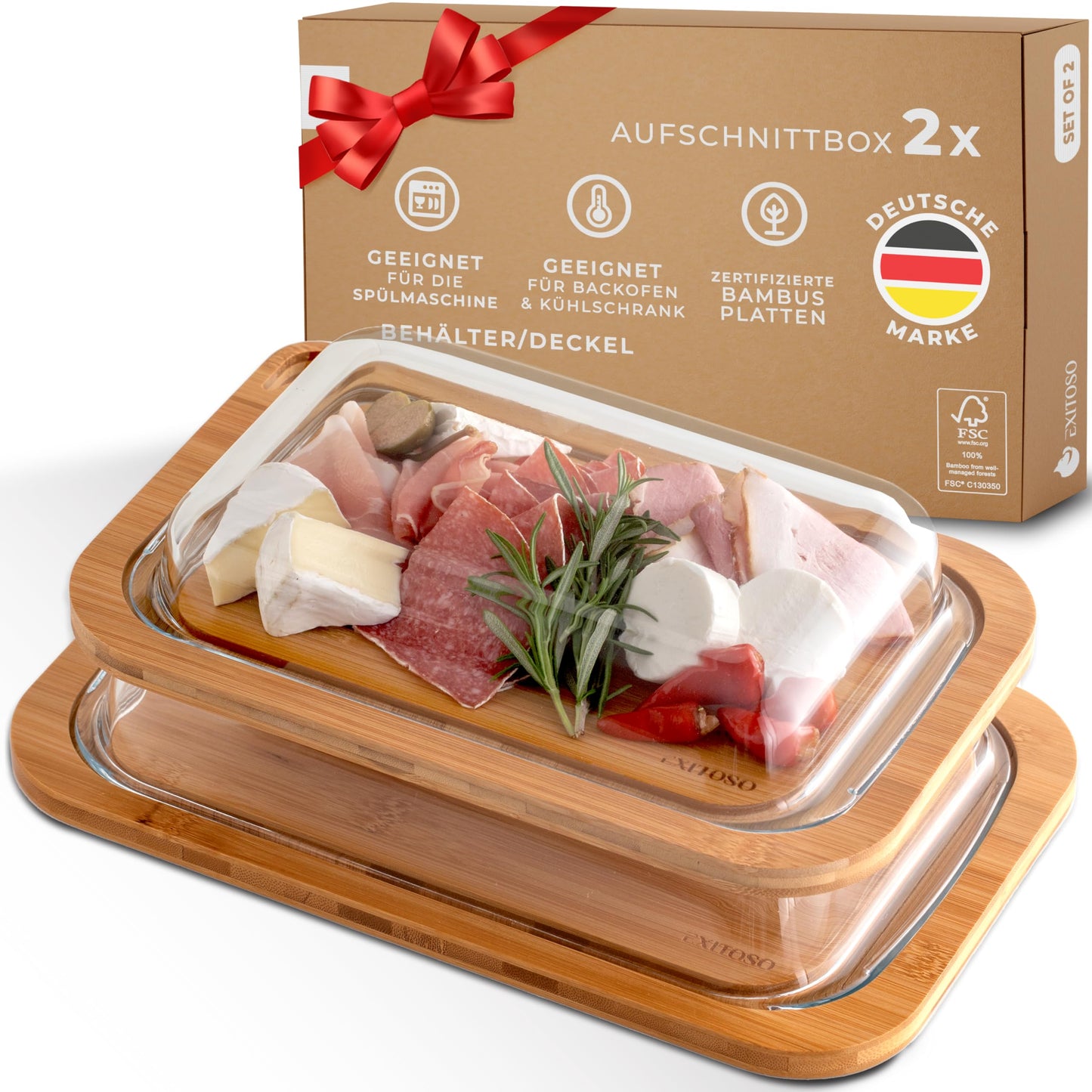 Exitoso 3-Piece Innovative Chopping Board Set | Non-Slip with Juice Groove and Handle | Dishwasher Safe | Antibacterial | Grey/Black Plastic