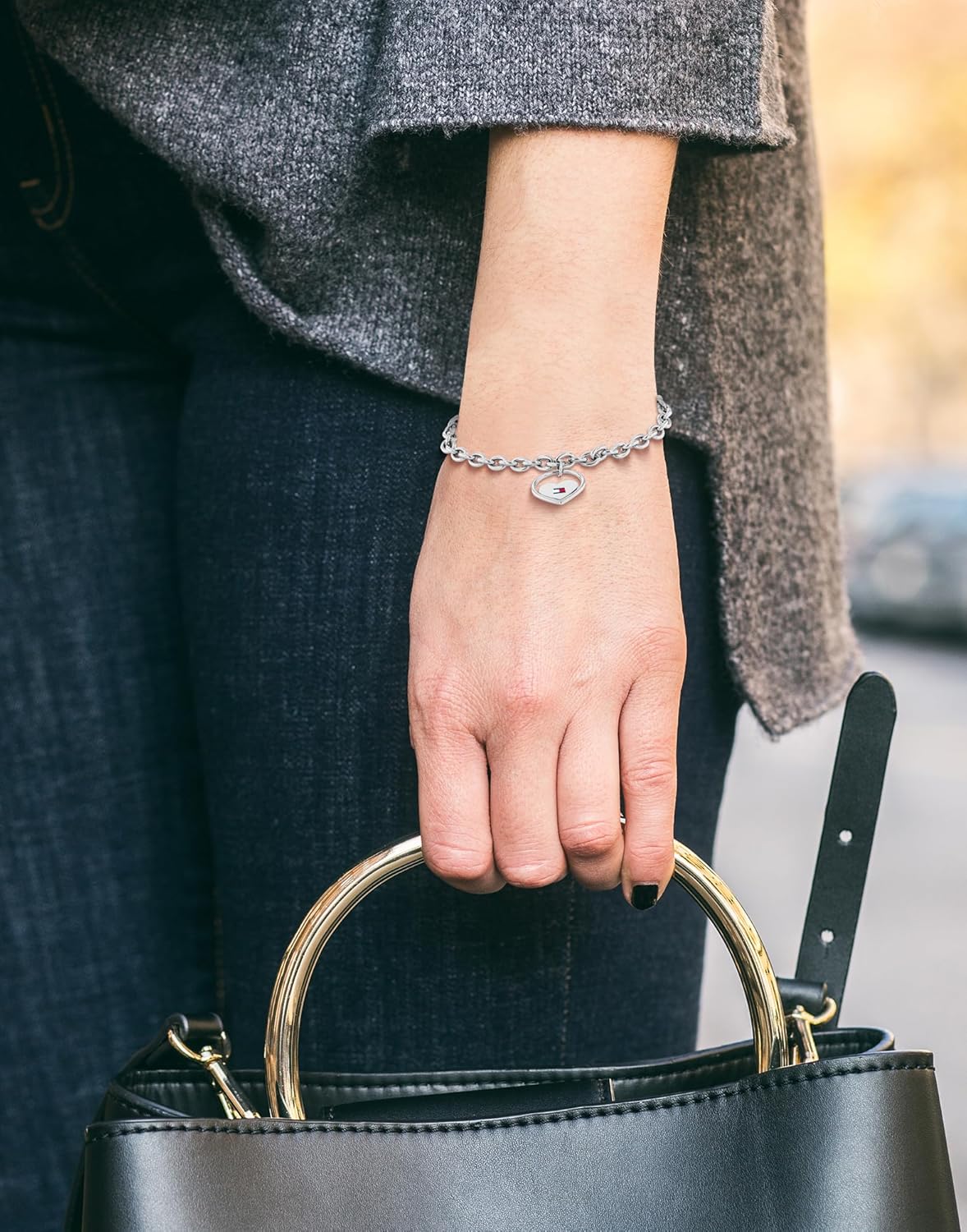 Tommy Hilfiger Heart Pendant Bracelet