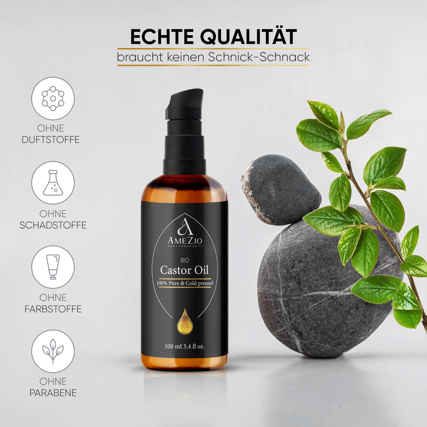 Organic Cold-Pressed Castor Oil – 100ml