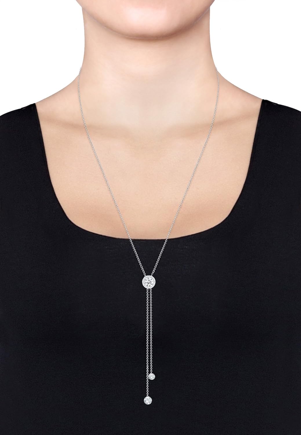 Elli Women's Y-Chain Necklace with Crystals