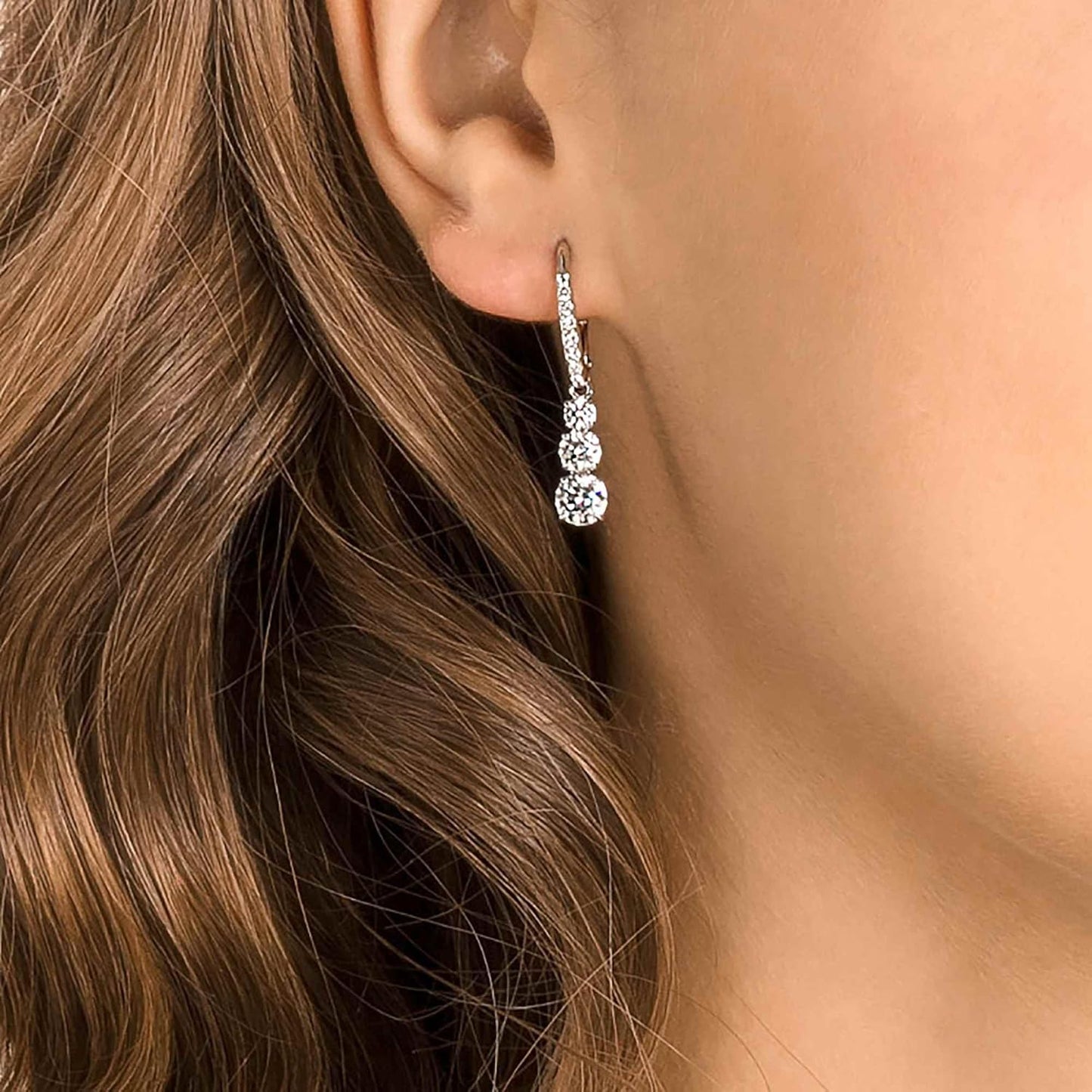 Swarovski Attract Trilogy Drop Earrings