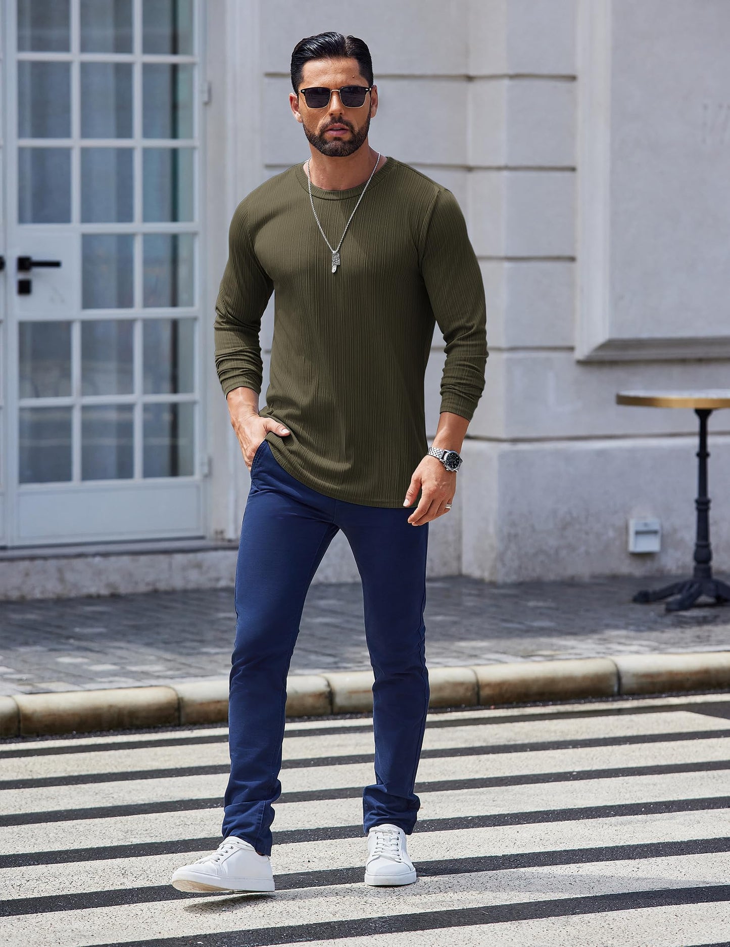 COOFANDY Men’s Long Sleeve T-Shirt