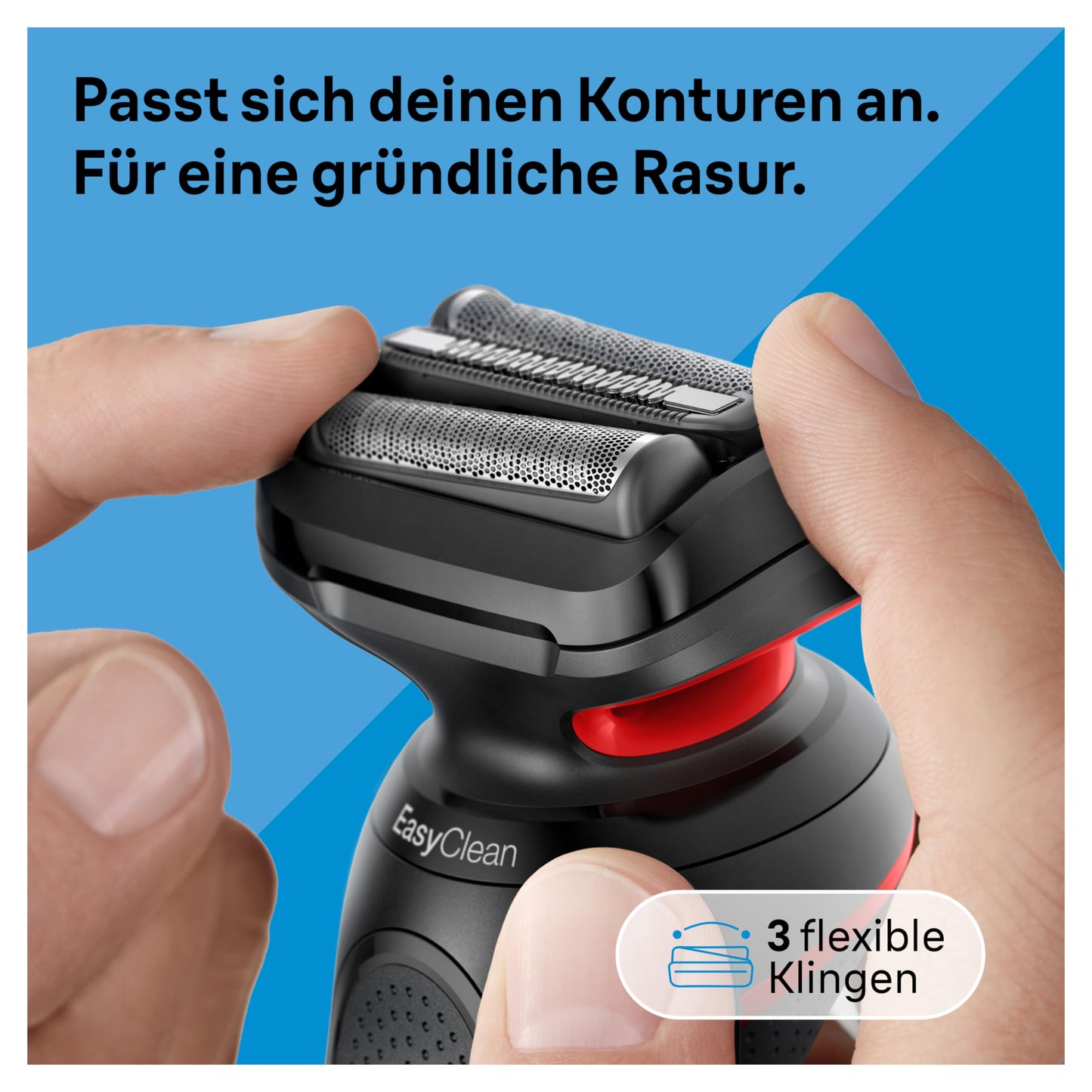 Braun Series 5 Elektrorasierer mit EasyClick Barttrimmer Aufsatz, Rasierer Herren Elektrisch Ladestation, EasyClean, Wet & Dry, rasierapparat, trockenrasierer, Made in Germany, 51-M4500cs, mintgrün