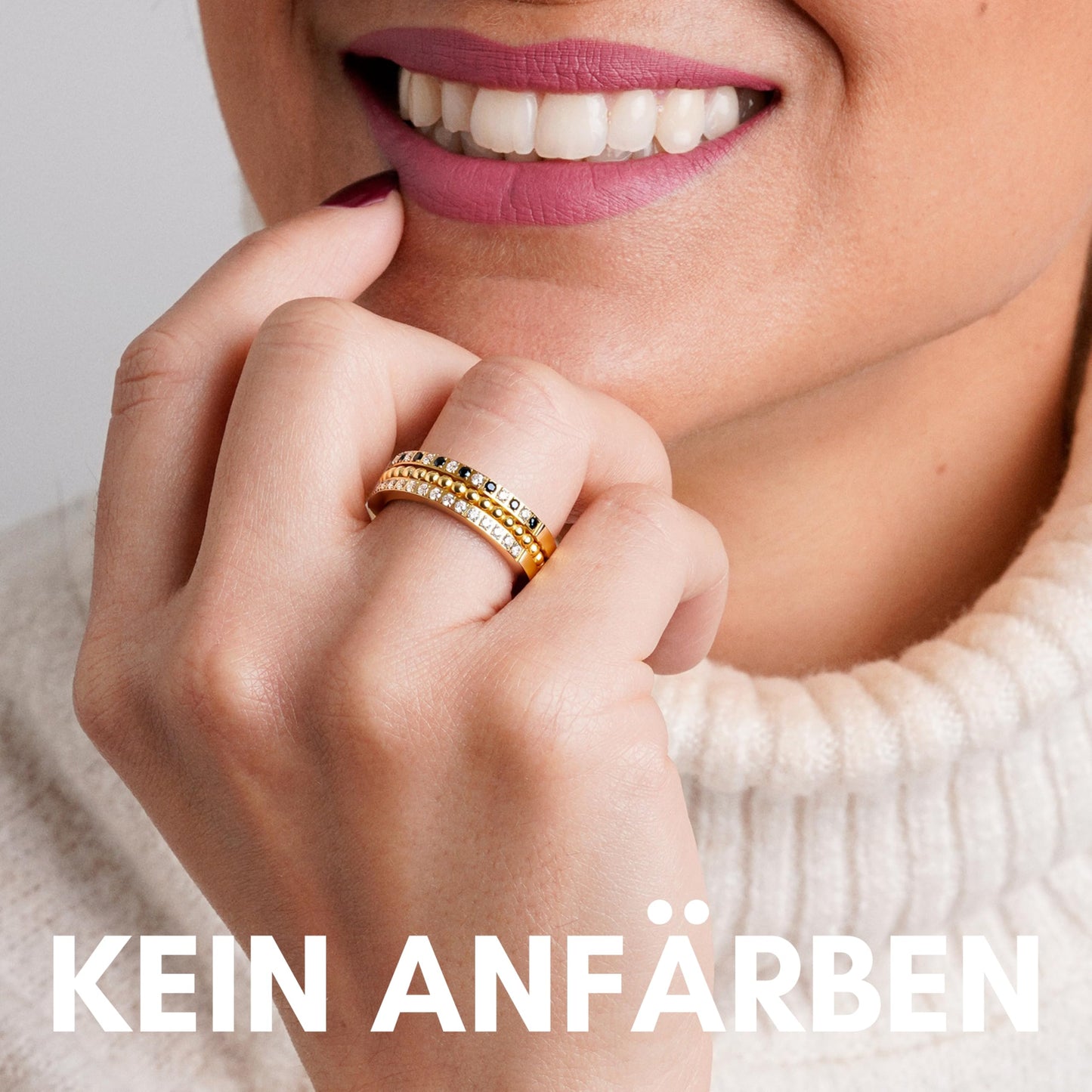 Gold Anxiety Ring for Women – Stress-Relief Spinner Ring
