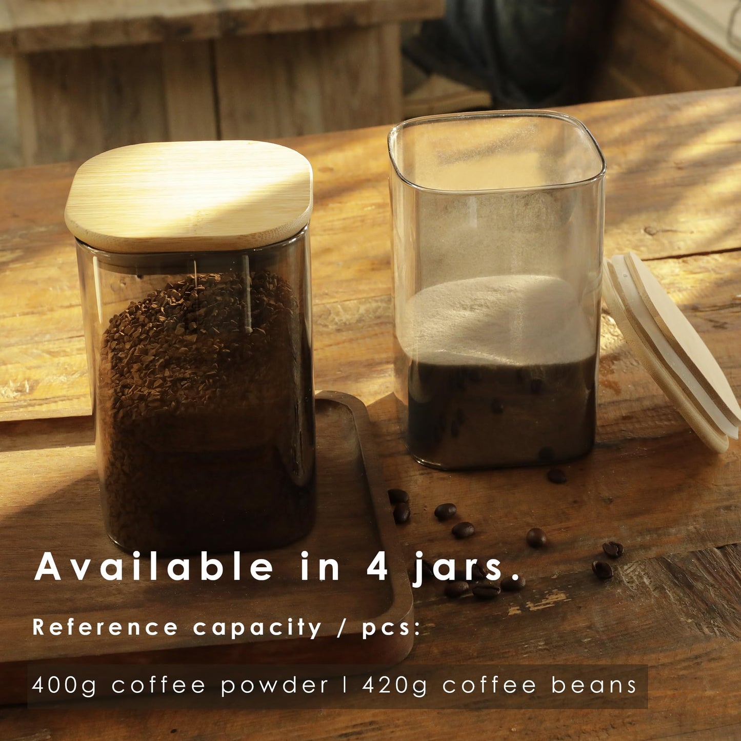 LIBWYS 12er Set Vorratsgläser mit Deckel Eckig Vorratsdose Glas - in 3 Größen: 720ml;1150 ml; 1580 ml - 12pcs Plus Edition