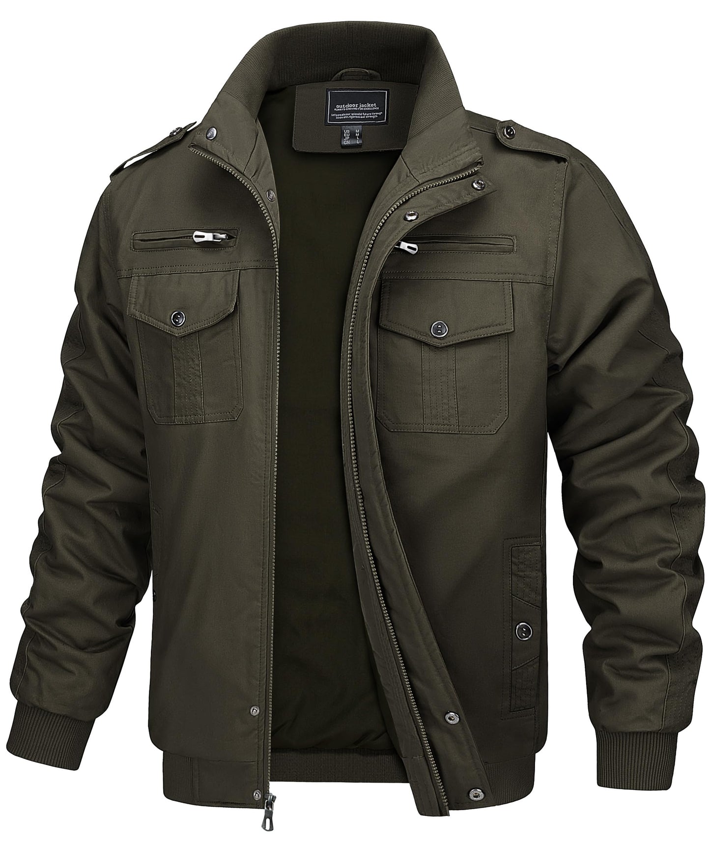 Men's Military Style Jacket – Windproof Utility Jacket