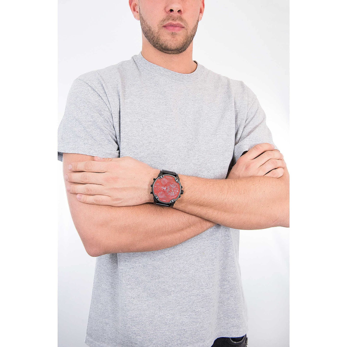 Diesel Mr. Daddy Men's Multifunctional Watch with Silicone, Stainless Steel or Leather Strap