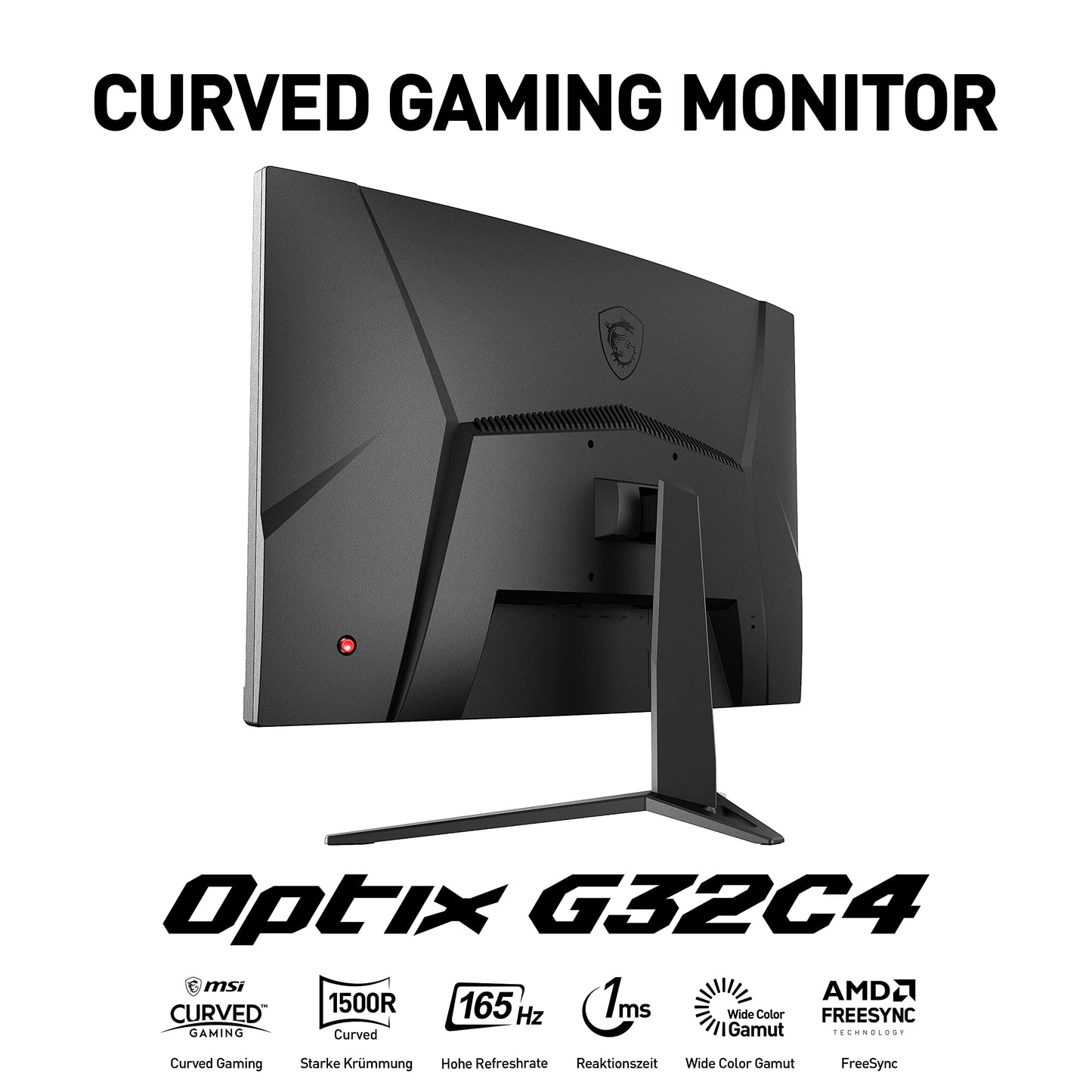 MSI G2422C 23,6 Zoll FHD Curved Gaming Monitor - 1500R 1920 x 1080 VA Panel, 180Hz / 1ms, Adaptive Sync - DP 1.2a, HDMI 2.0b CEC
