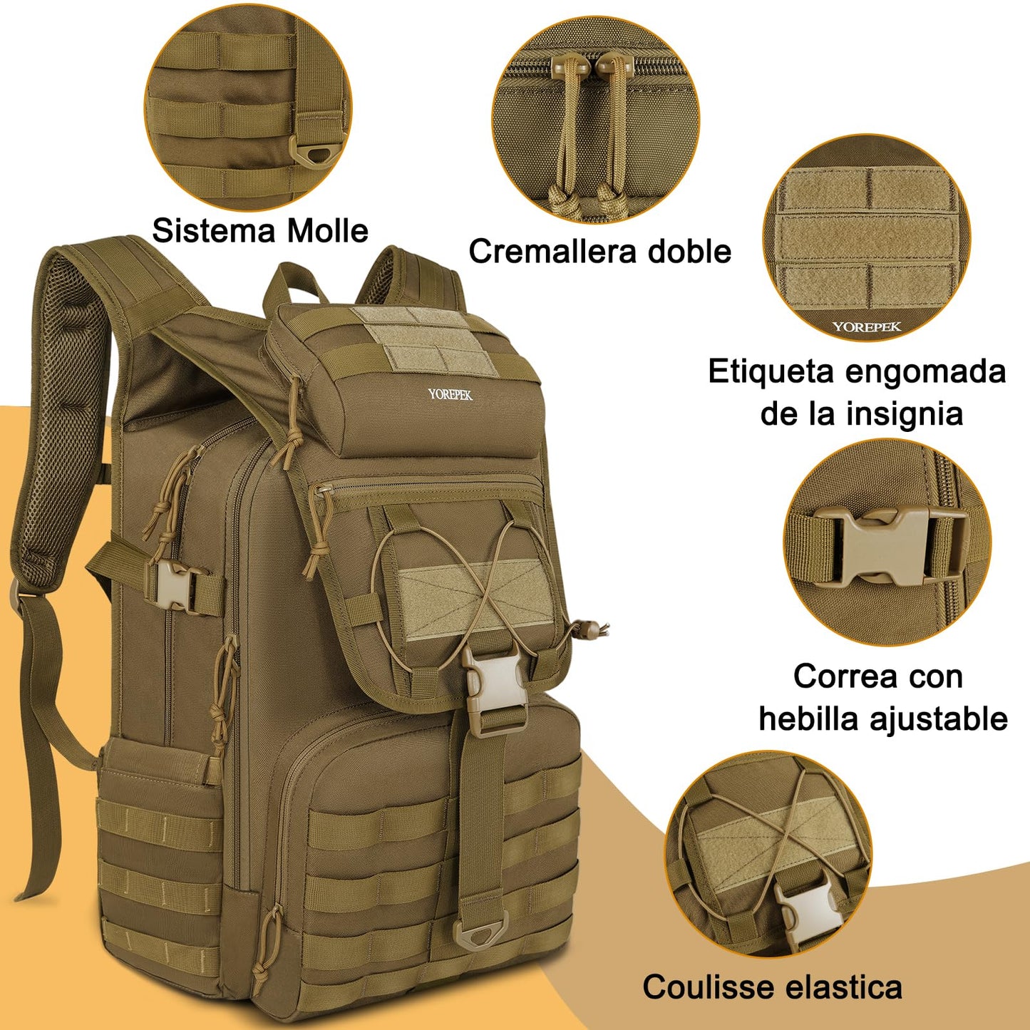 Army Tactical Backpack 50L for Men – Military Outdoor Hiking Backpack