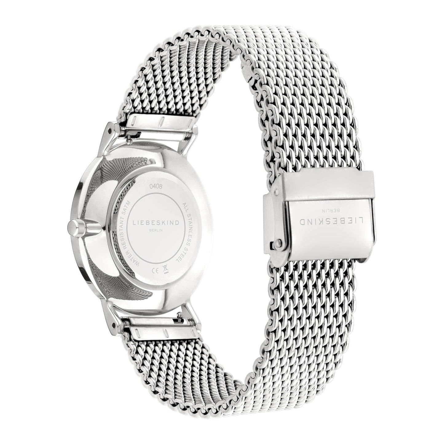 Liebeskind Berlin stainless steel watch with adjustable mesh strap